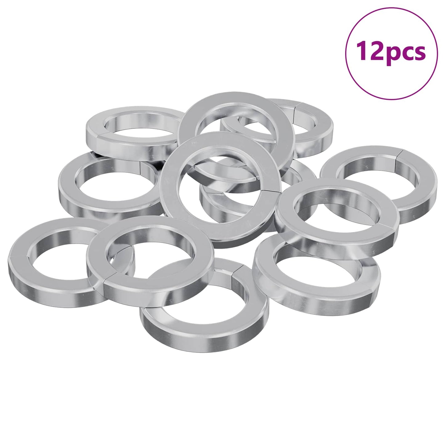 Federunterlage 12 Stk. Weiß 13 x 1 mm Eisen