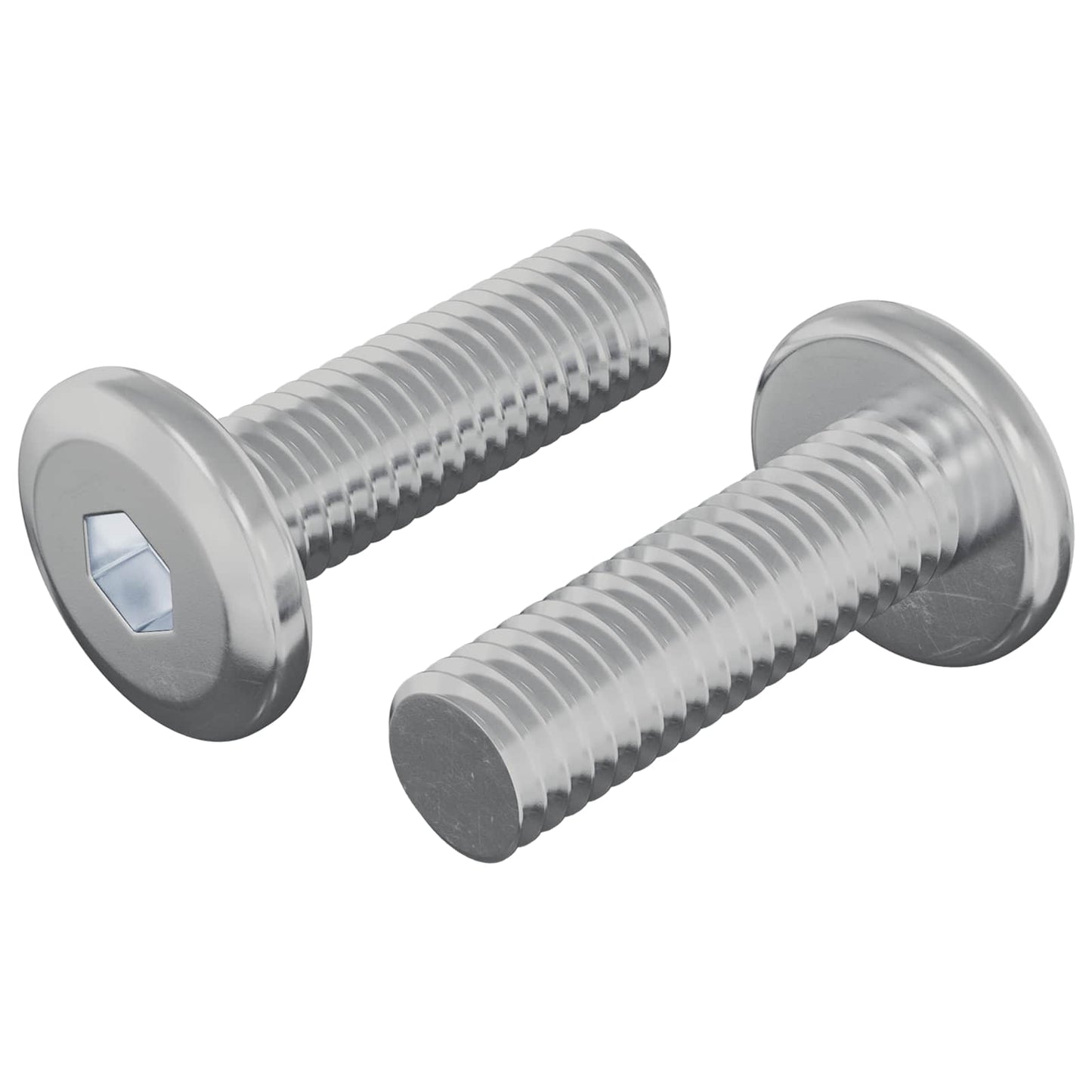 Schraube 2 Stk. Silber 8 x 25 mm Stahl