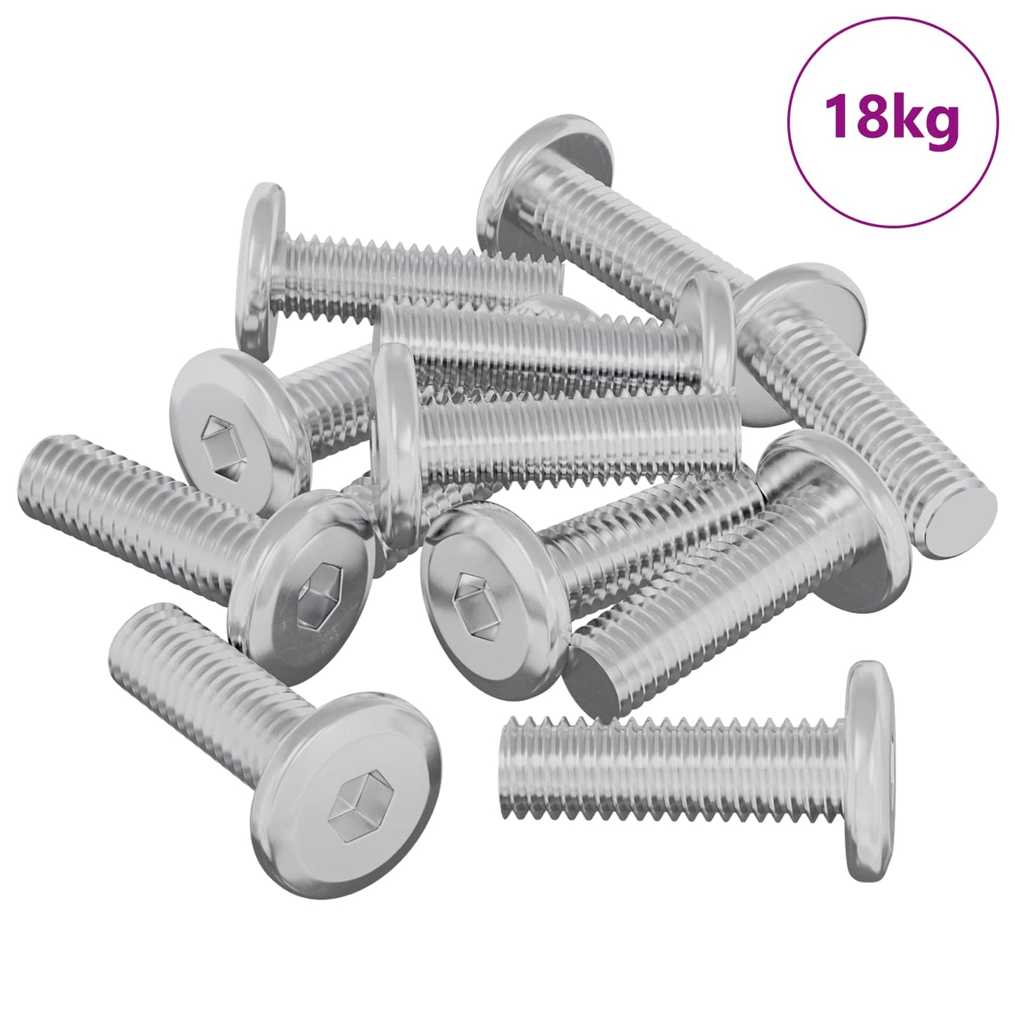 Schraube 1593 stk. Silber 8 x 25 mm Stahl