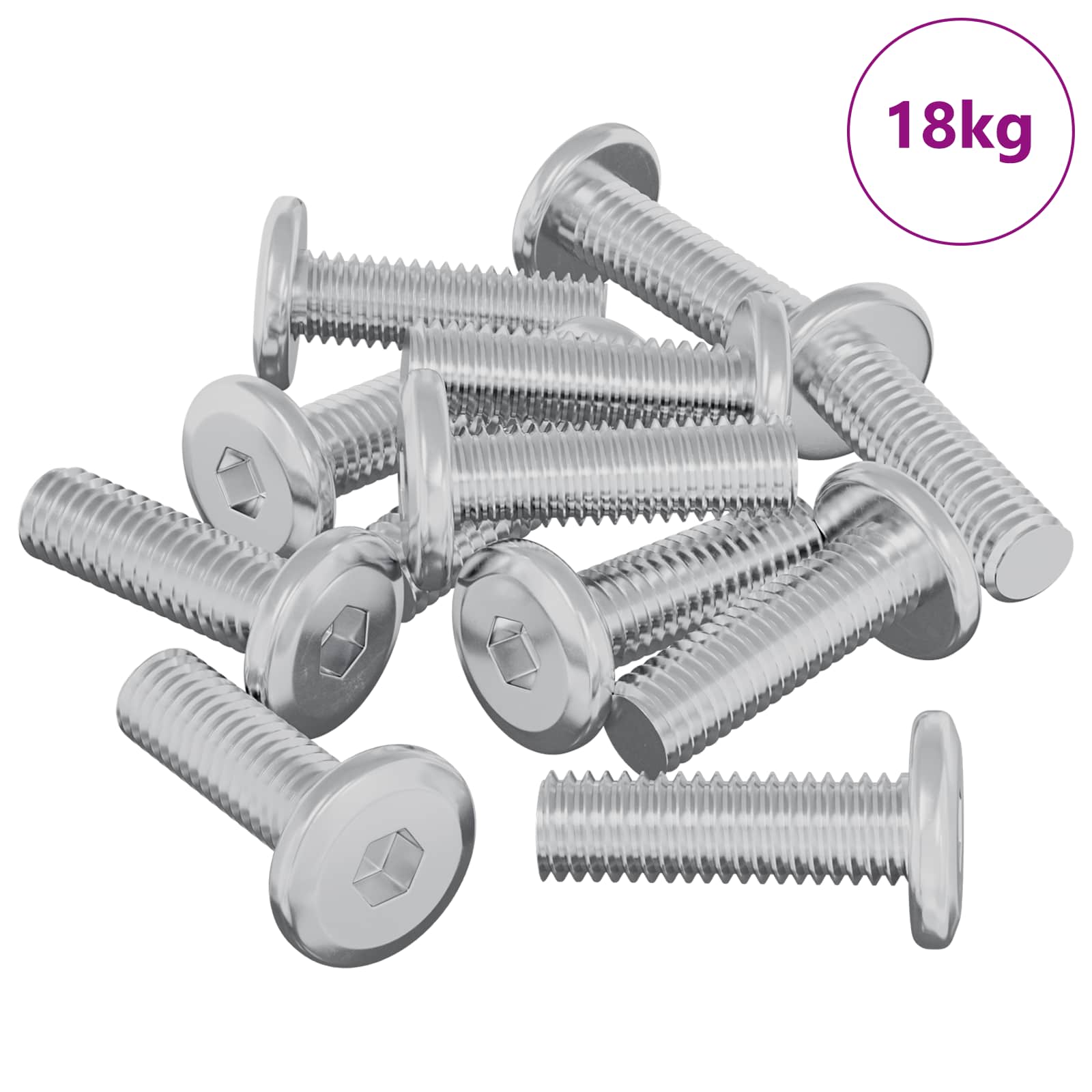 Schraube 1593 stk. Silber 8 x 25 mm Stahl
