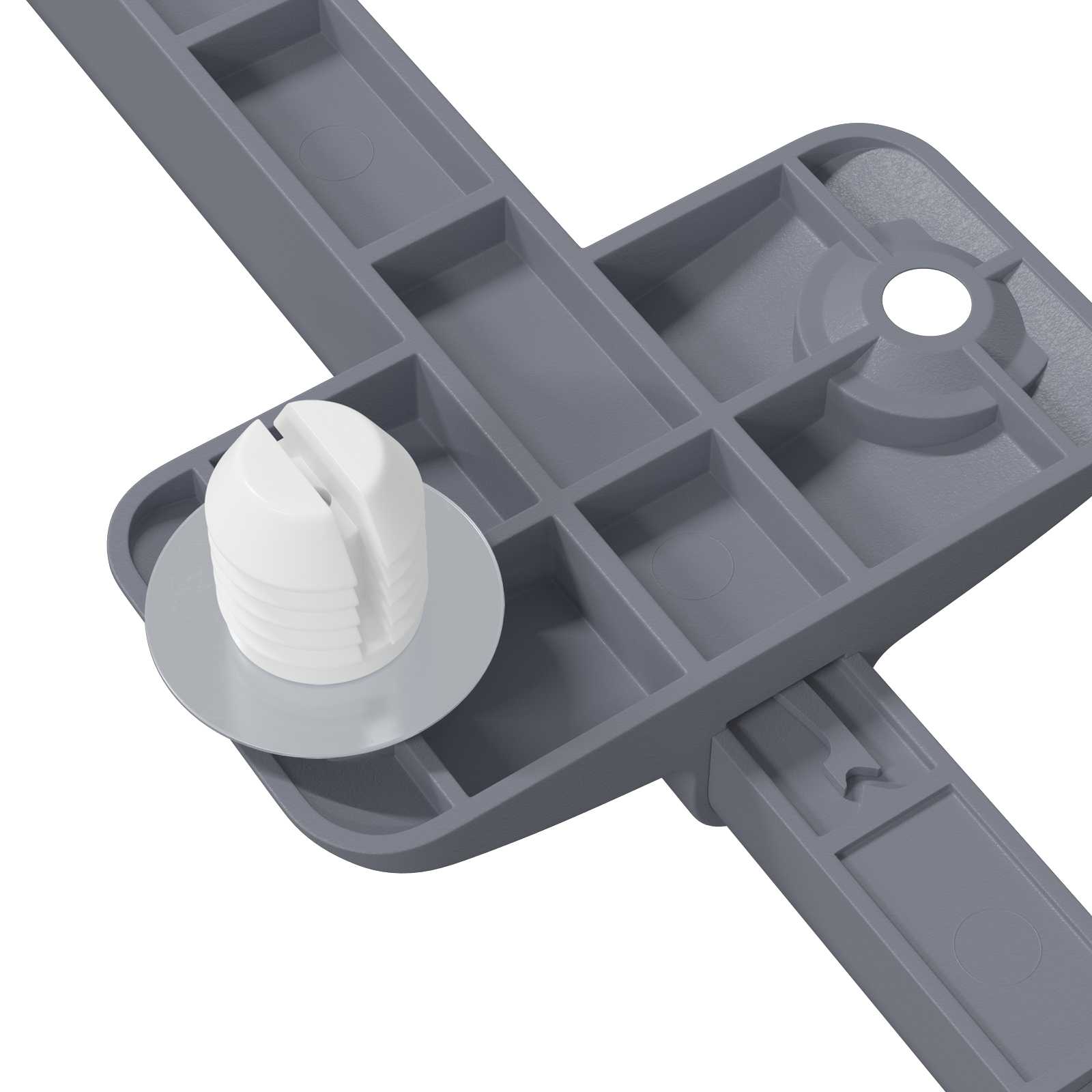 Sanftschließer 2 Stk. Grau 125 x 47 x 15 mm PP