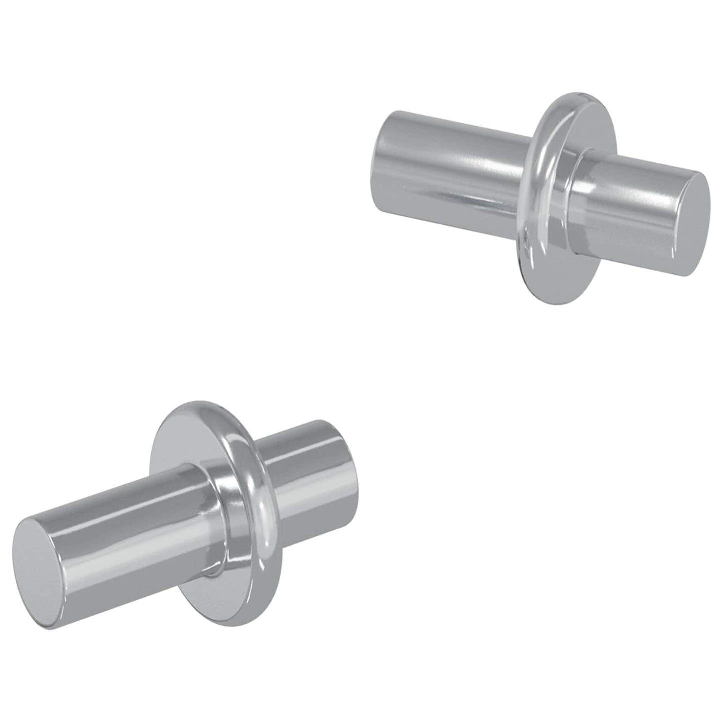 Regalstecker 2 Stk. Silber 8,6 x 8,6 x 14,6 mm Stahl