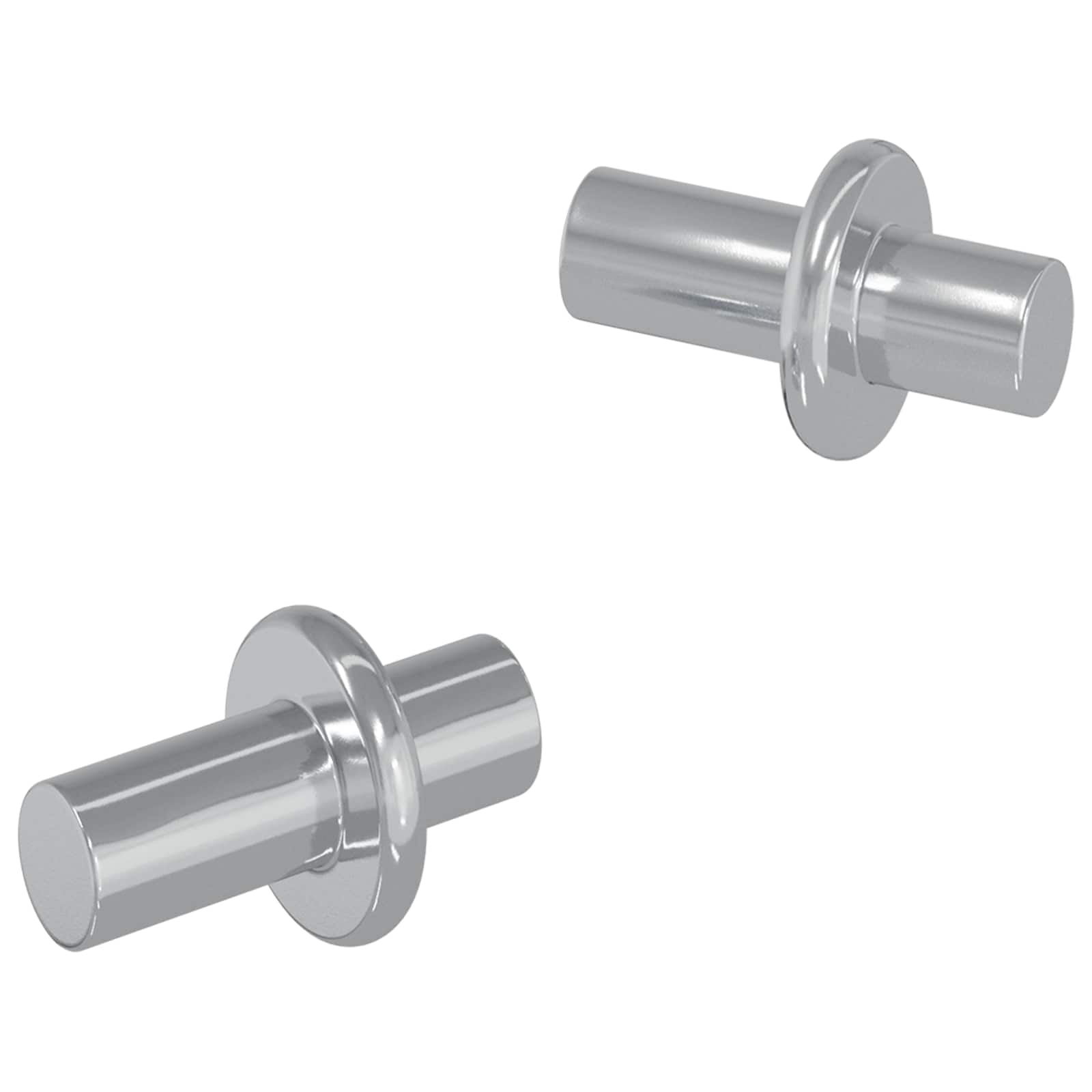 Regalstecker 2 Stk. Silber 8,6 x 8,6 x 14,6 mm Stahl