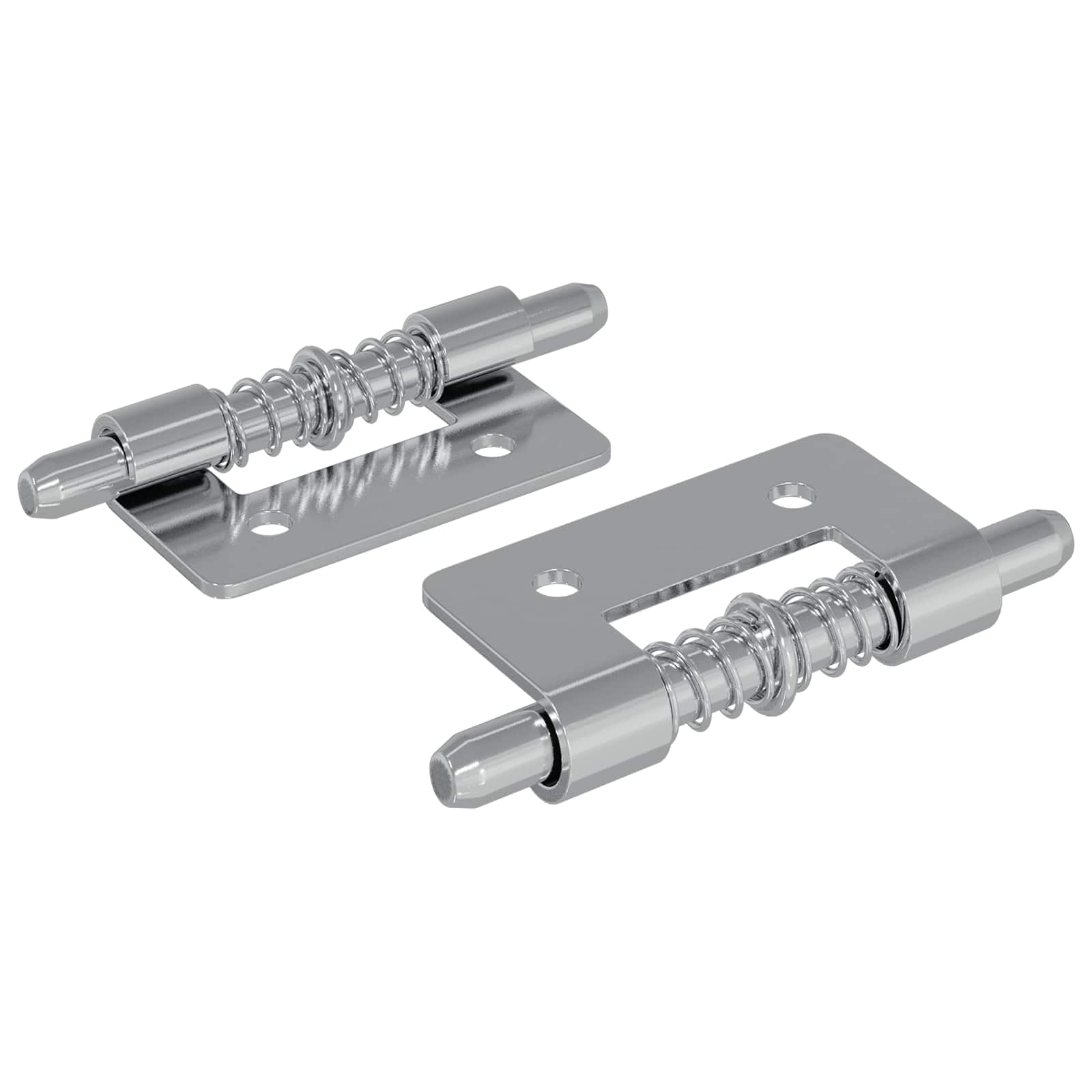 Riegel 2 Stk. Silber 46 x 17 x 1,2 mm Stahl
