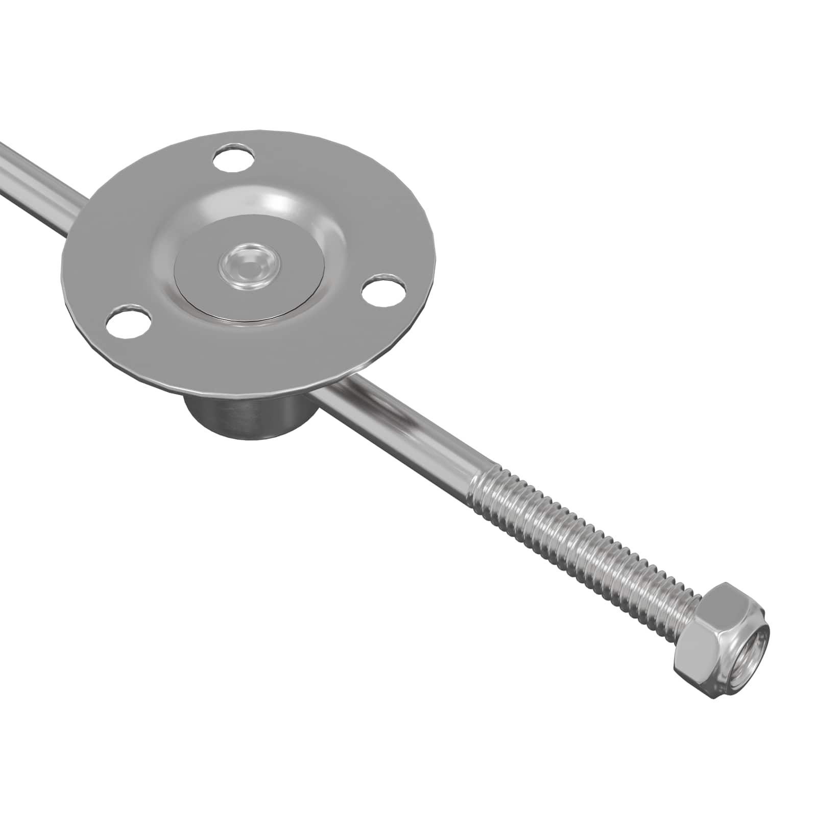 Zugstangen-Scharnier 2 pcs Silber 190 mm Eisen