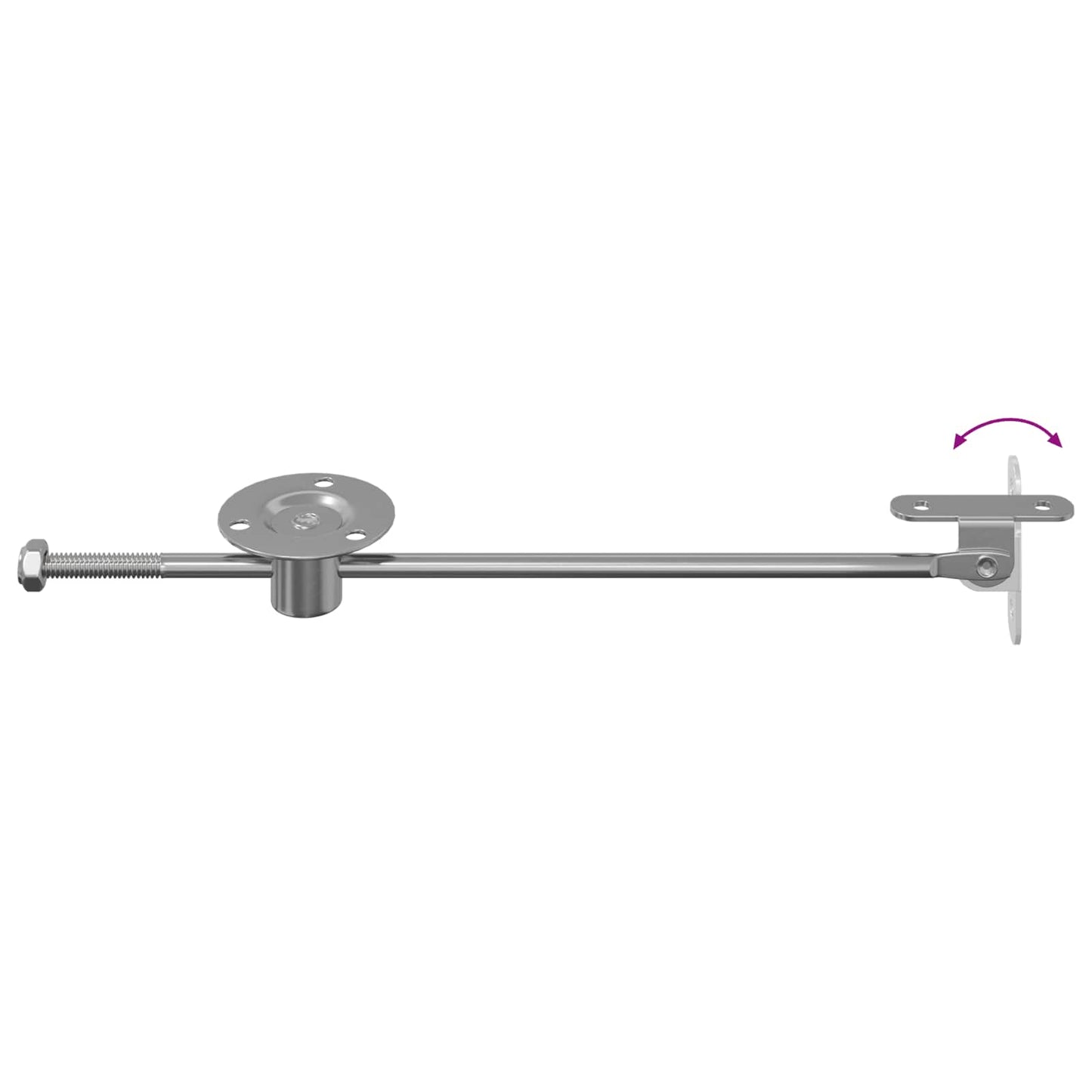Zugstangen-Scharnier 2 pcs Silber 190 mm Eisen