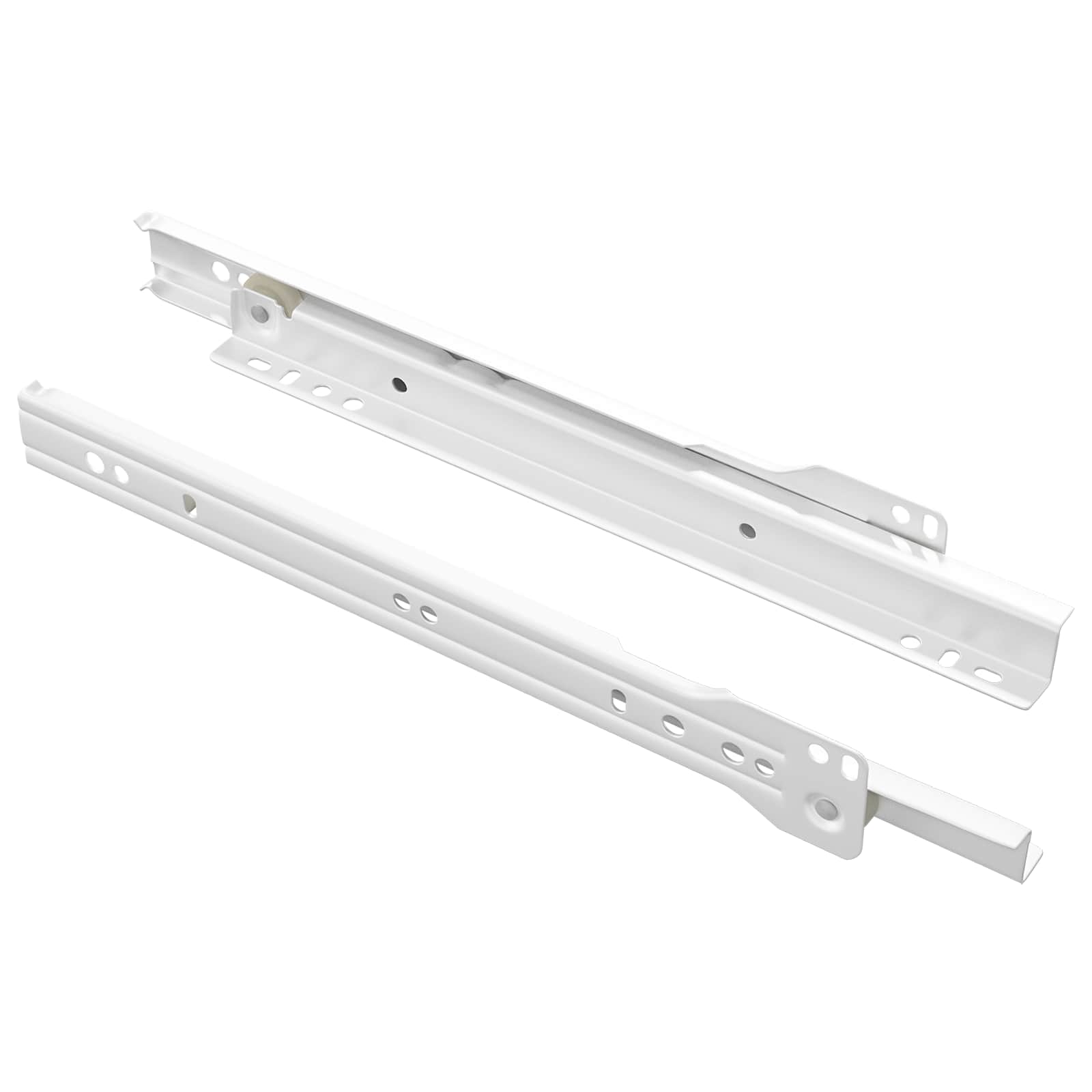 Schubladenschiene 2 Stk. Weiß 250 mm Stahl