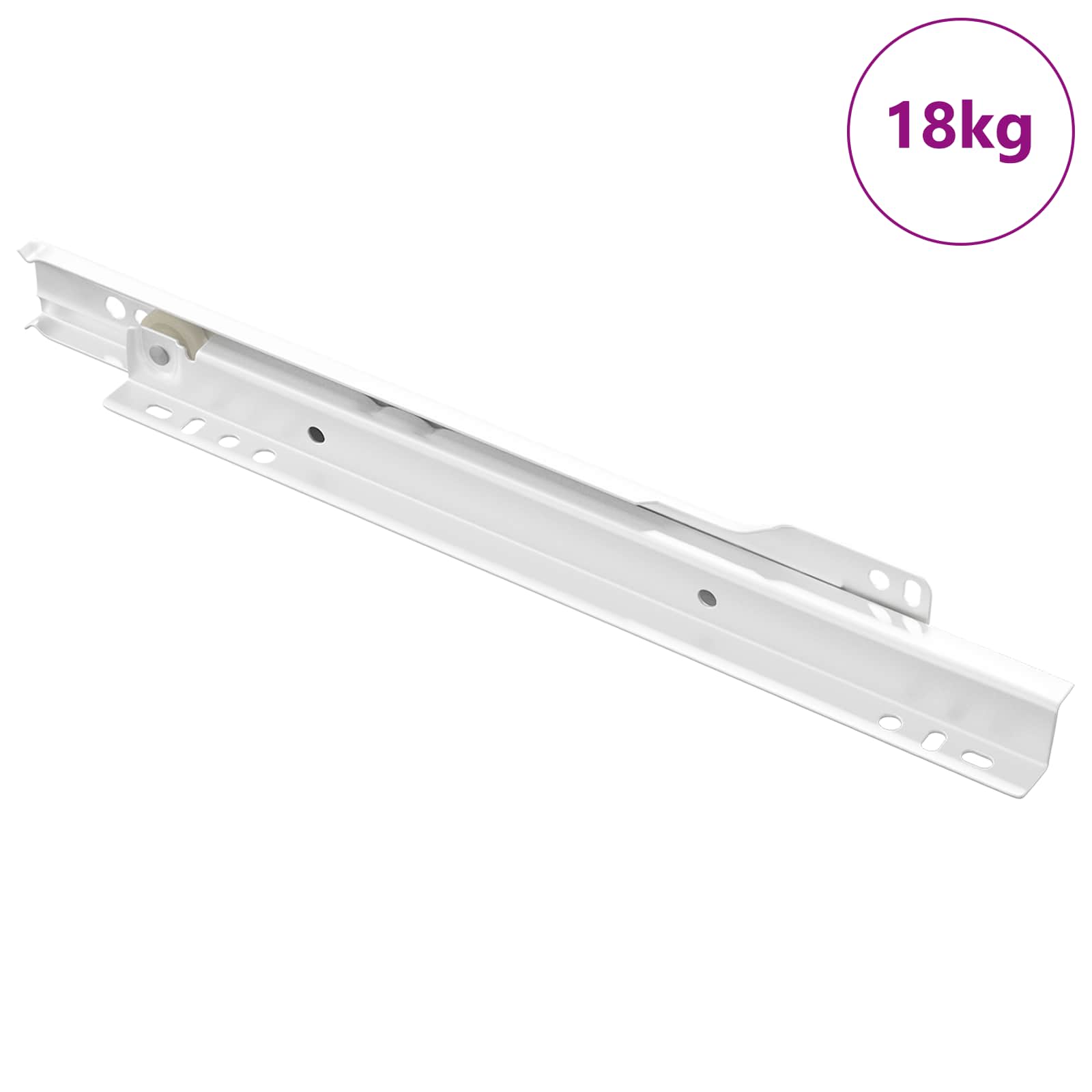 Schubladenschiene 87 Stk. Weiß Stahl