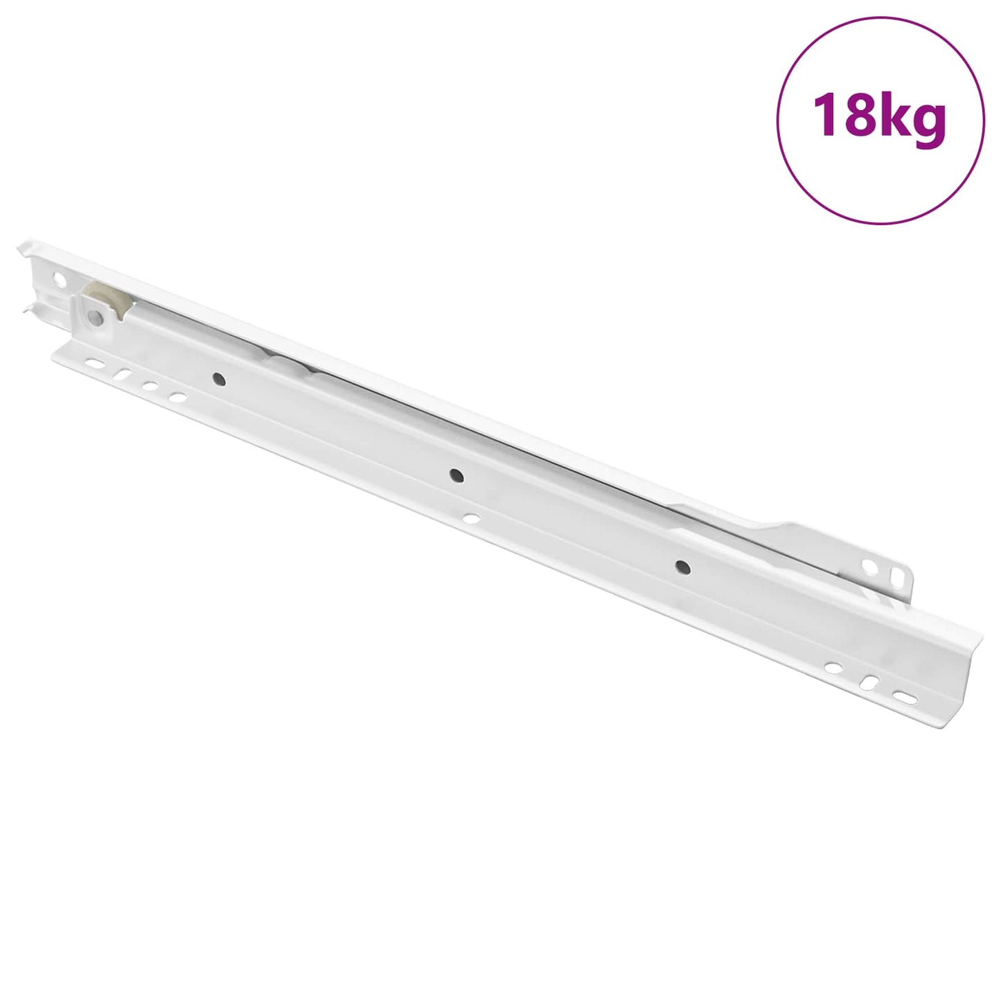 Schubladenschiene 73 Stk. Weiß Stahl