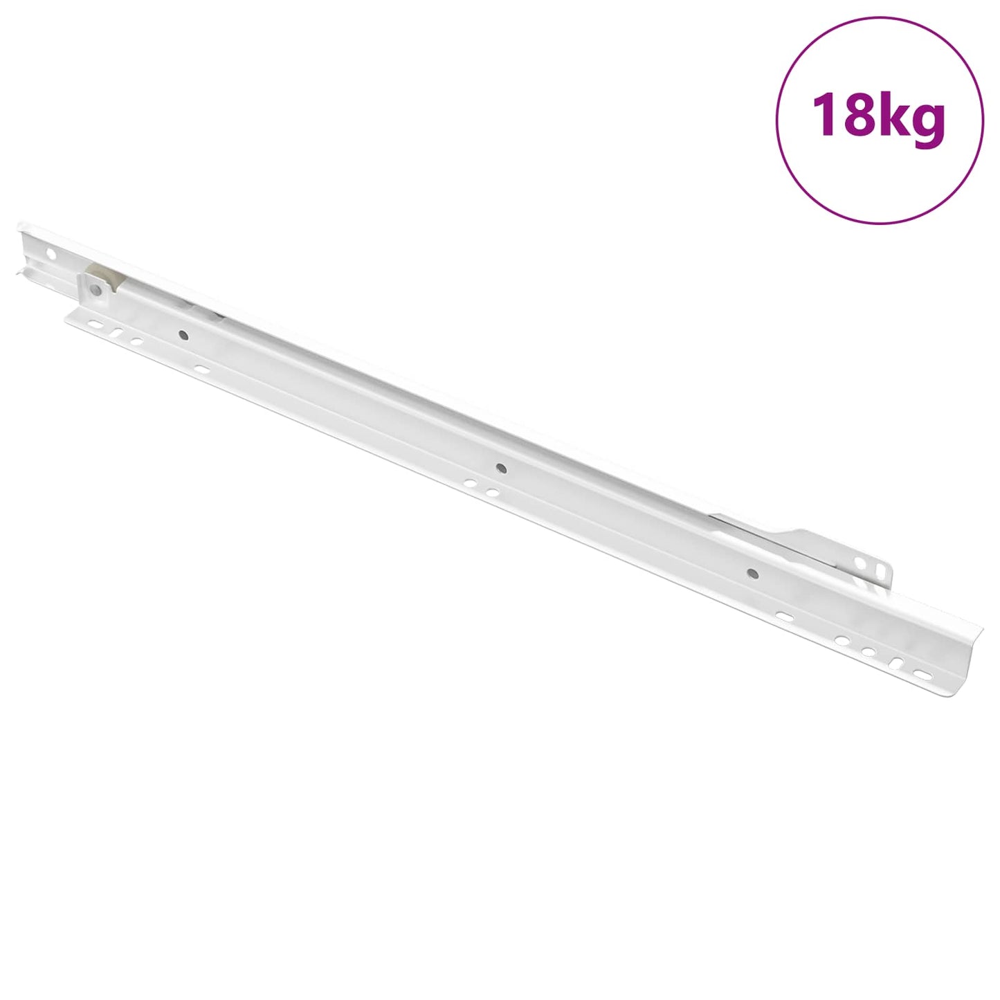 Schubladenschiene 55 Stk. Weiß Stahl