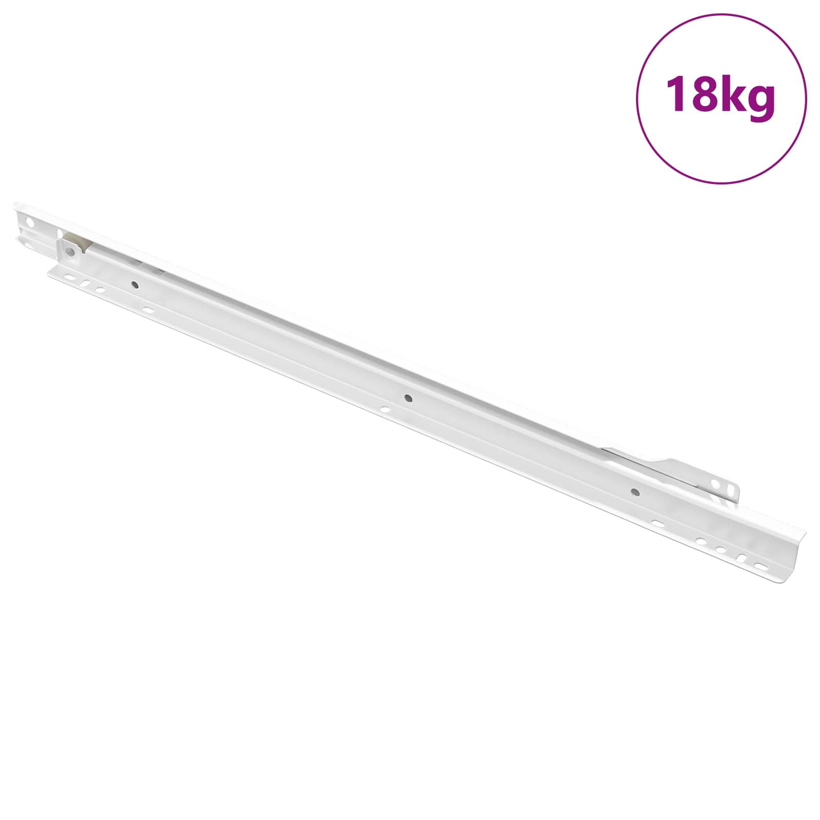 Schubladenschiene 49 Stk. Weiß Stahl