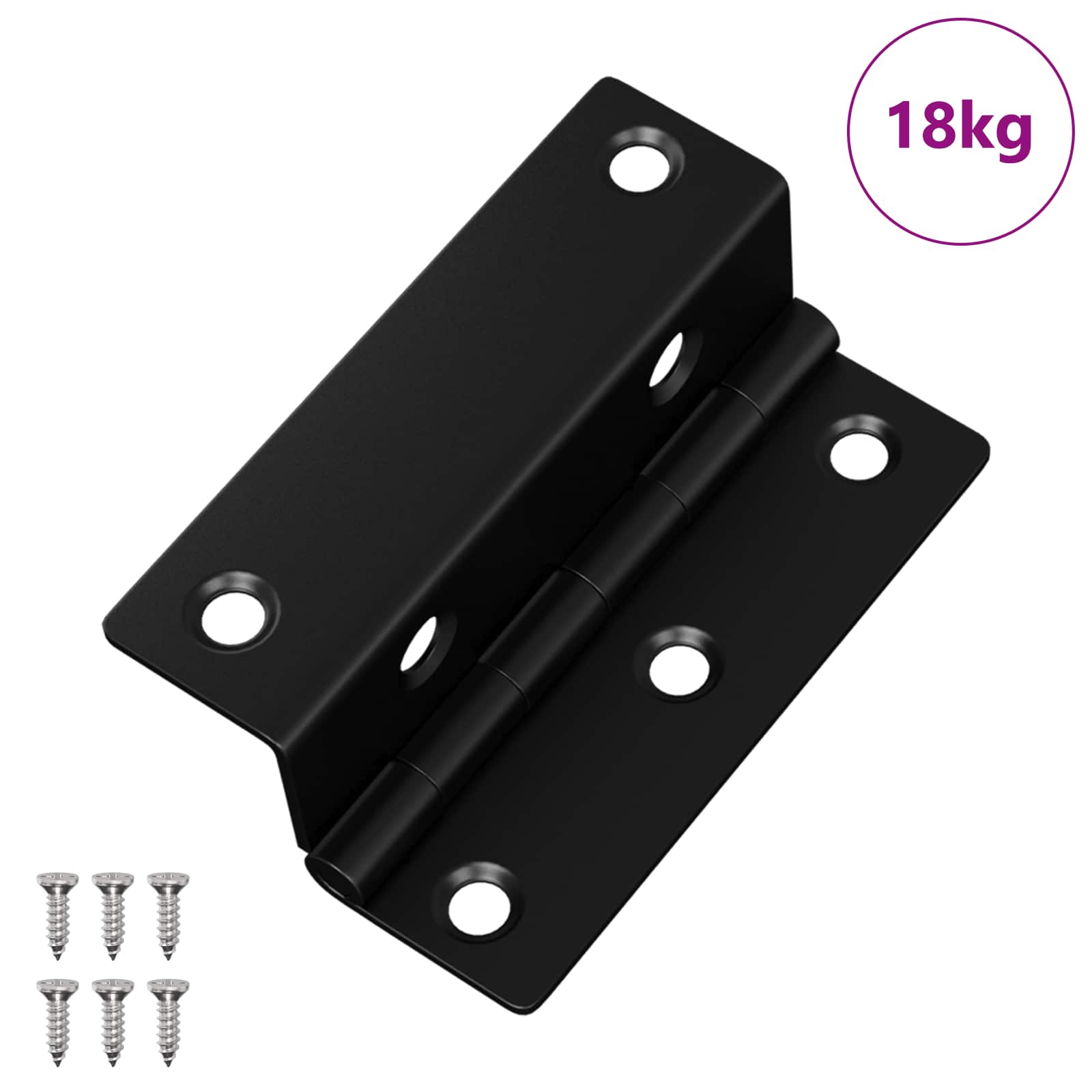Scharnier 537 stk. Schwarz 38 x 17 x 60 mm Eisen