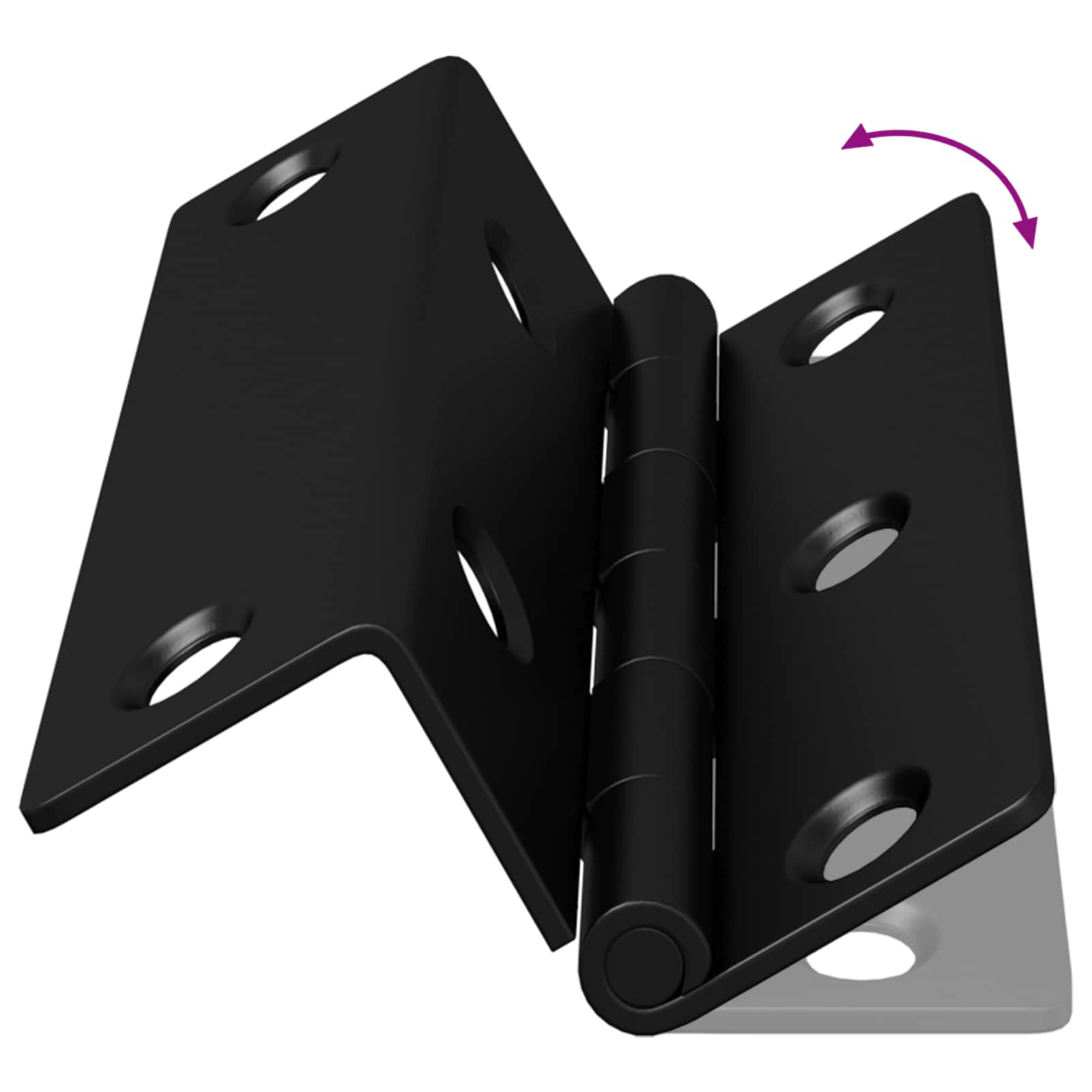 Scharnier 537 stk. Schwarz 38 x 17 x 60 mm Eisen