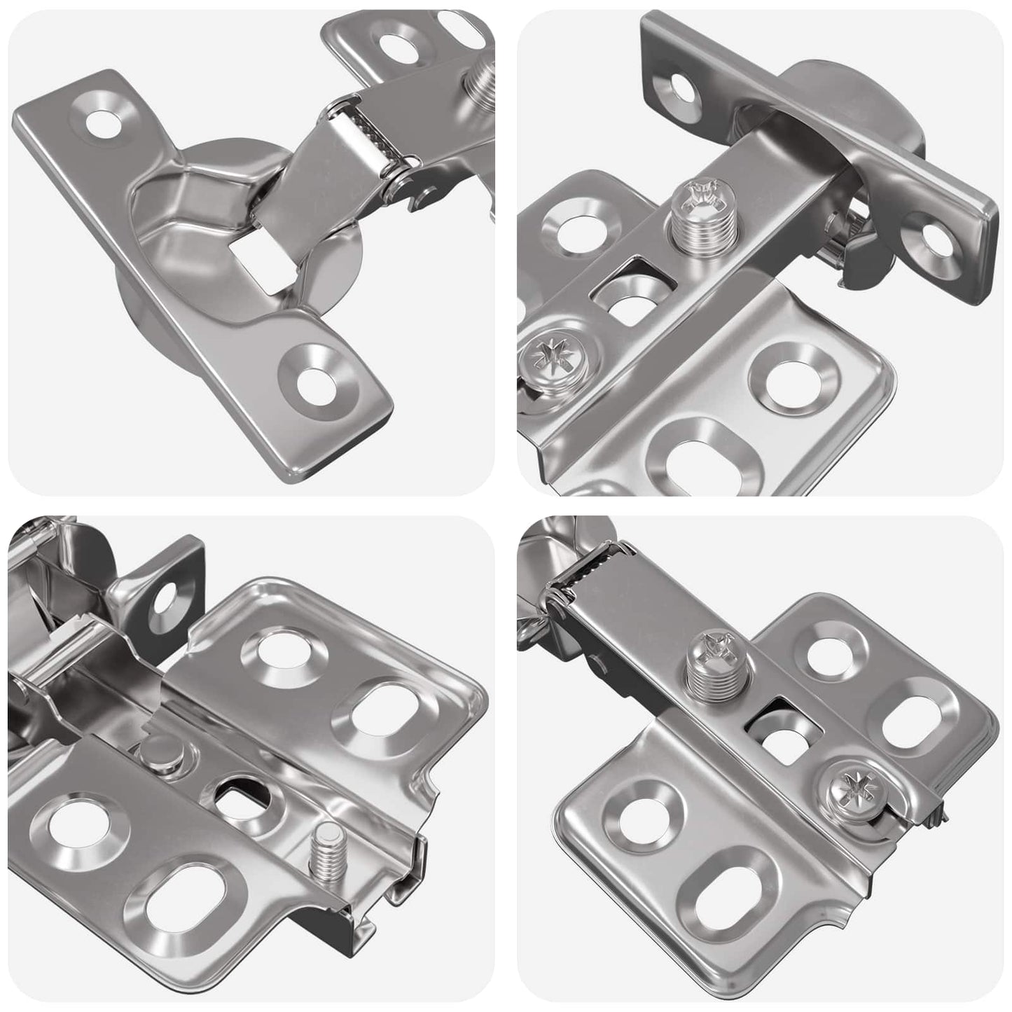 Scharnier 2 stk. Nickel 85 x 52,5 x 9,5 mm Eisen