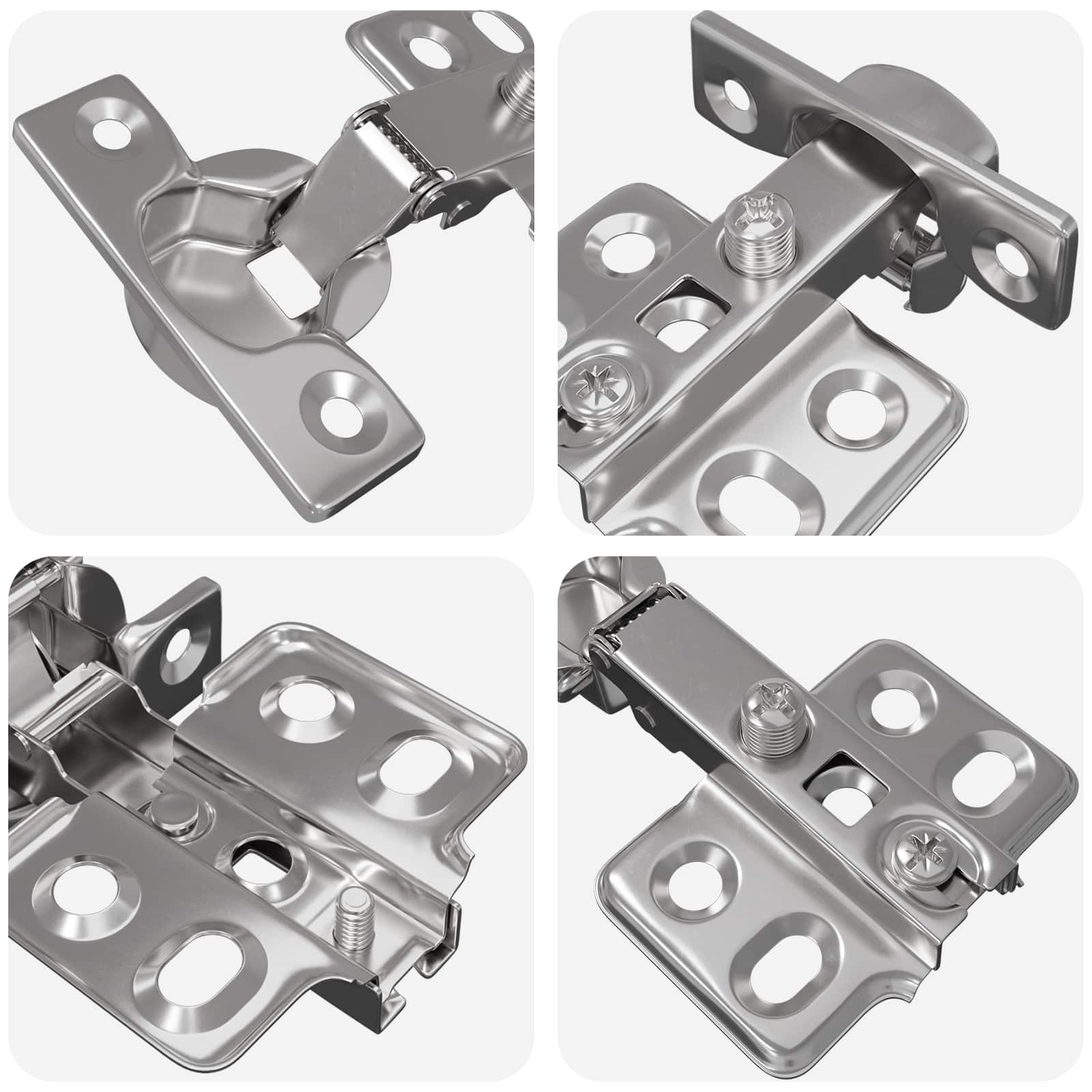Scharnier 2 stk. Nickel 85 x 52,5 x 9,5 mm Eisen