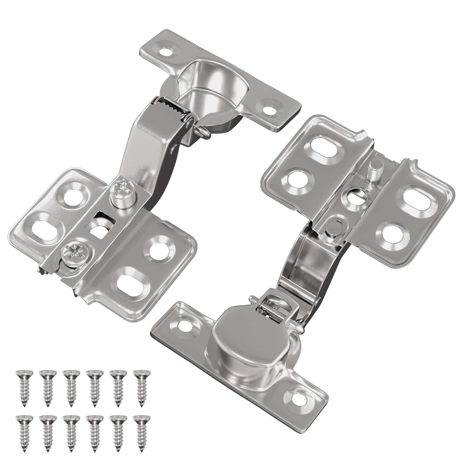 Scharnier 2 stk. Nickel 85 x 52,5 x 9,5 mm Eisen