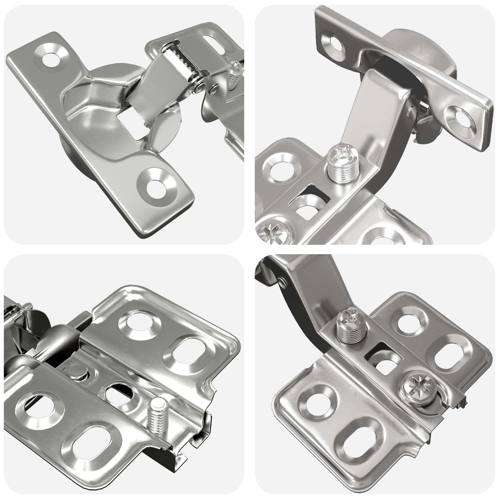 Scharnier 12 stk. Nickel 85 x 52,5 x 9,5 mm Eisen