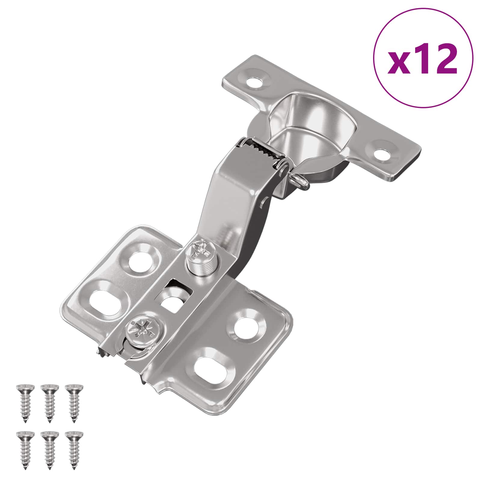 Scharnier 12 stk. Nickel 85 x 52,5 x 9,5 mm Eisen