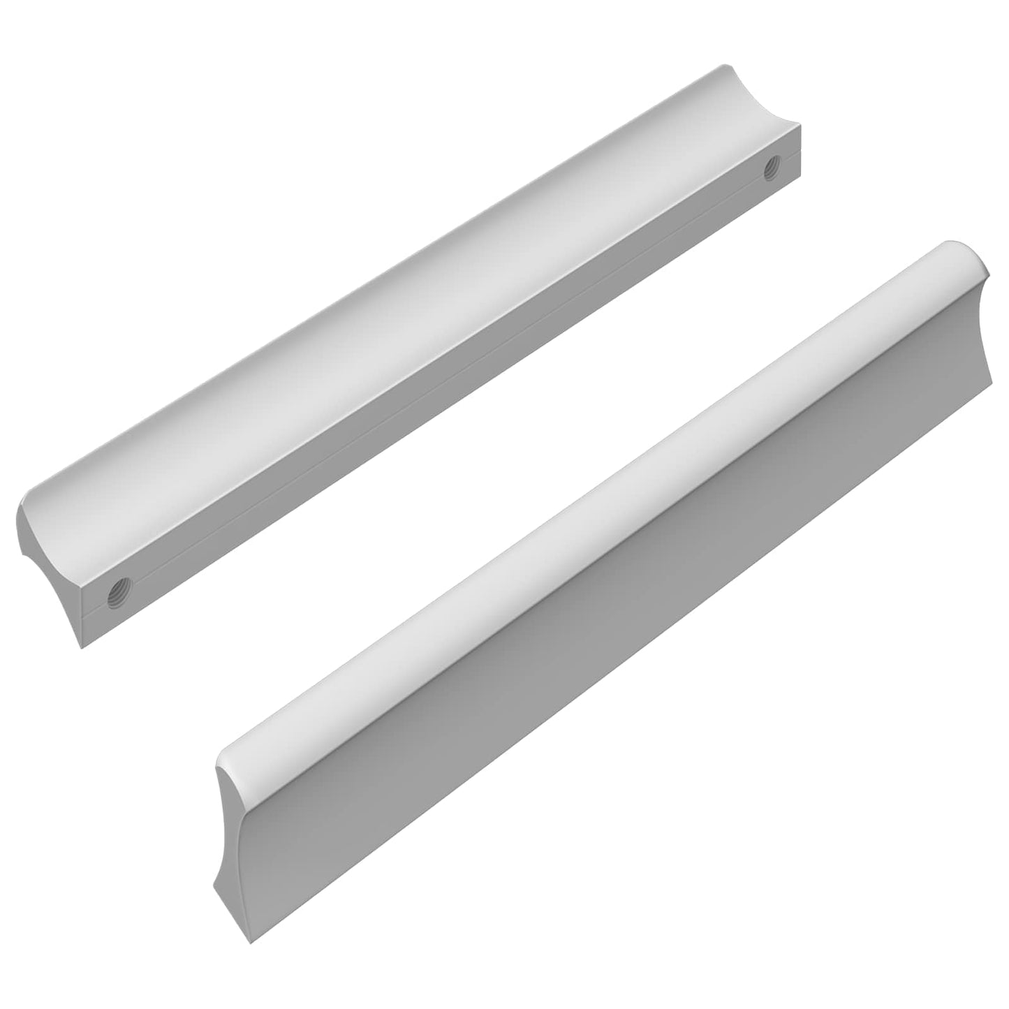 Griff Uni 2 stk. Silber 105,7 x 7,4 x 15,5 mm Aluminium