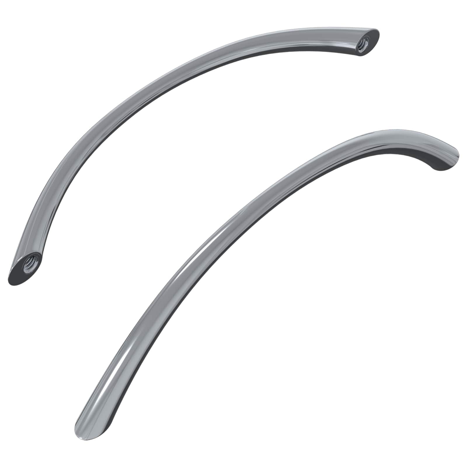 Griff 2 stk. Silber 107 x 3,6 x 23 mm Edelstahl