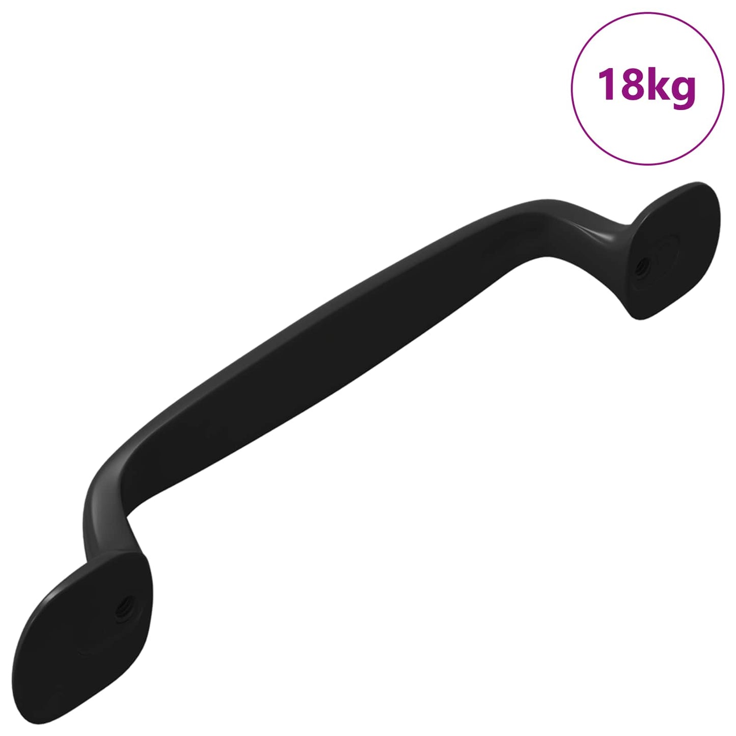 Möbelgriff 250 stk. Schwarz 130 x 19,4 x 22,3 mm Aluminium