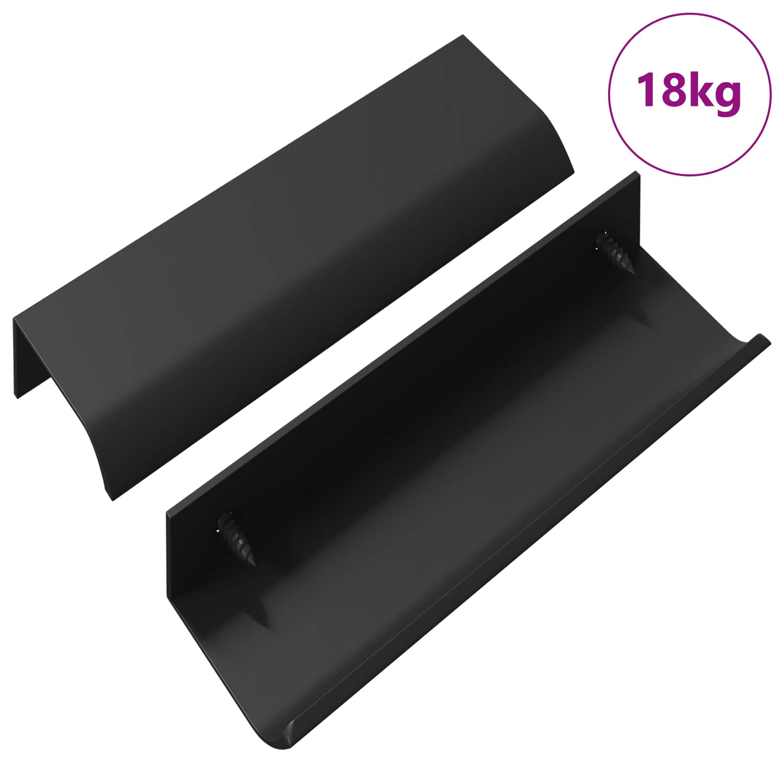 Griff 725 stk. Schwarz 120 x 39,6 x 17 mm Aluminium