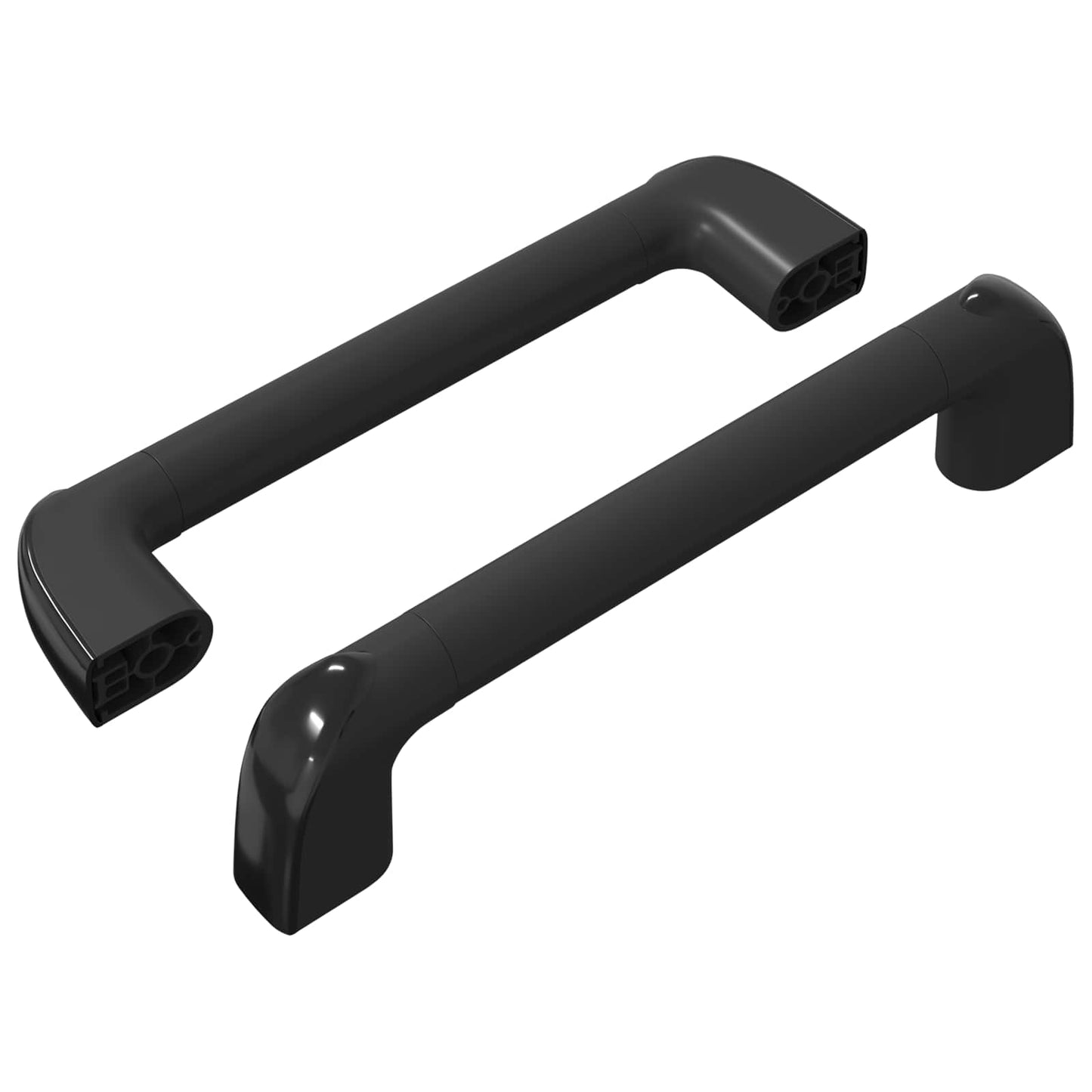 Griff Uni 2 Stk. Schwarz 380 x 34 x 85 mm Aluminium und PP