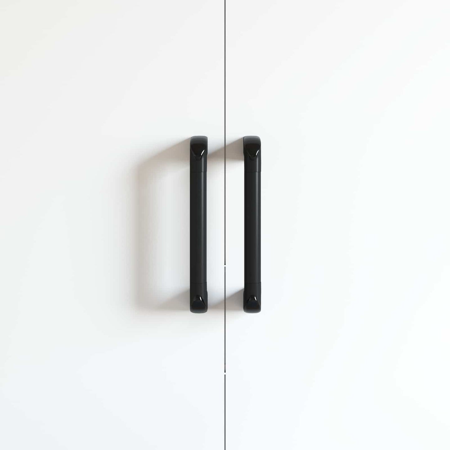 Griff Uni 12 Stk. Schwarz 380 x 34 x 85 mm Aluminium und PP