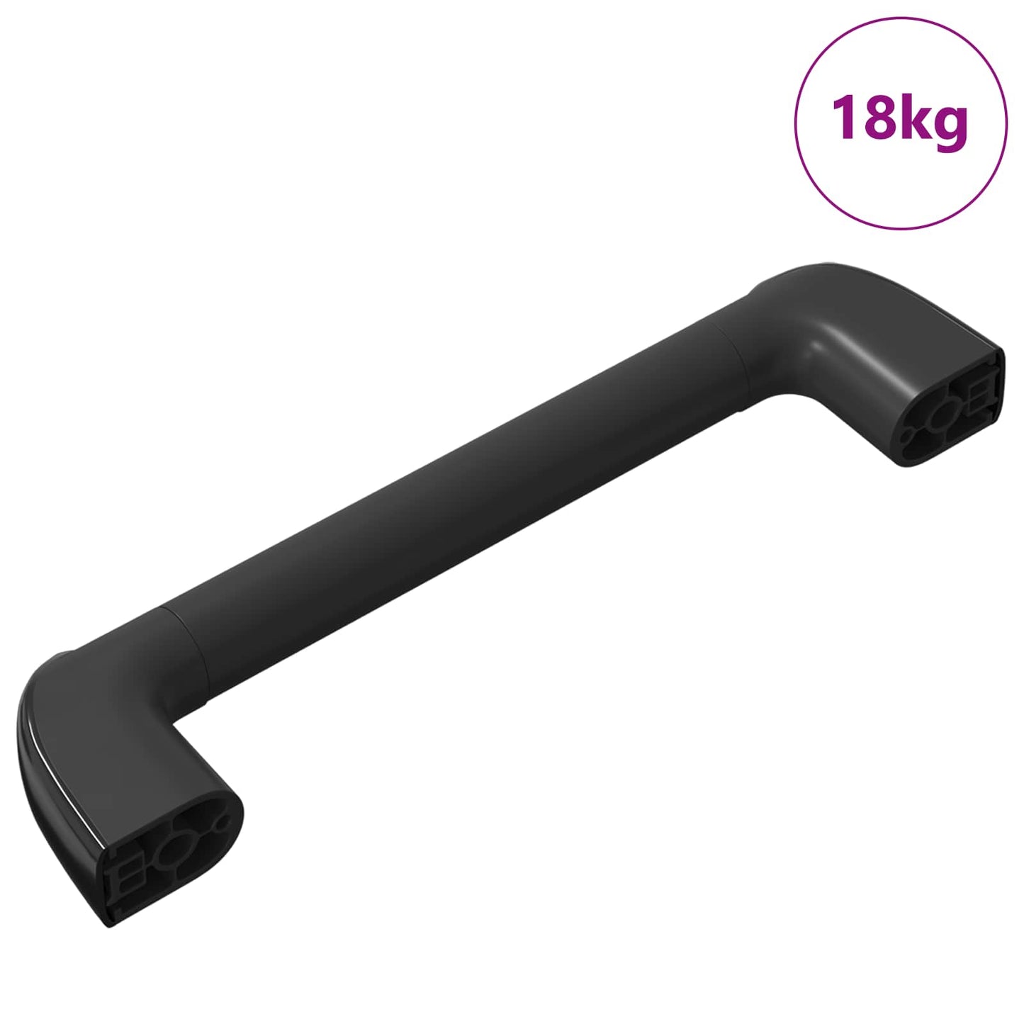 Griff Uni 69 Stk. Schwarz 380 x 34 x 85 mm Aluminium und PP