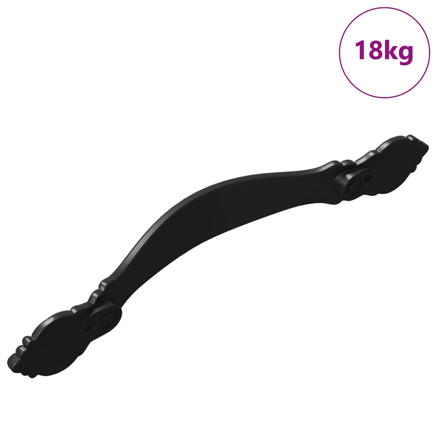 Griff 968 stk. Schwarz Zinklegierung