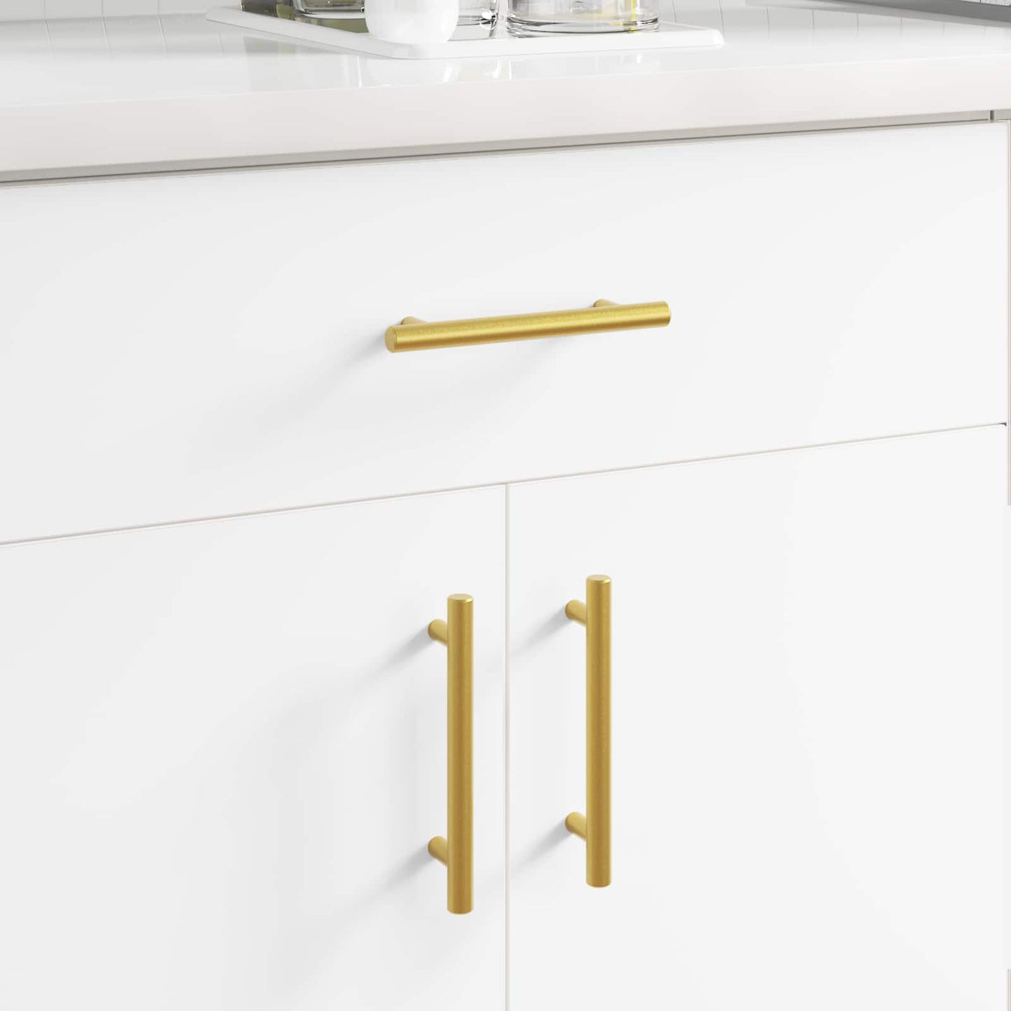Schrankgriff 510 Stk. Gold 150 mm Edelstahl