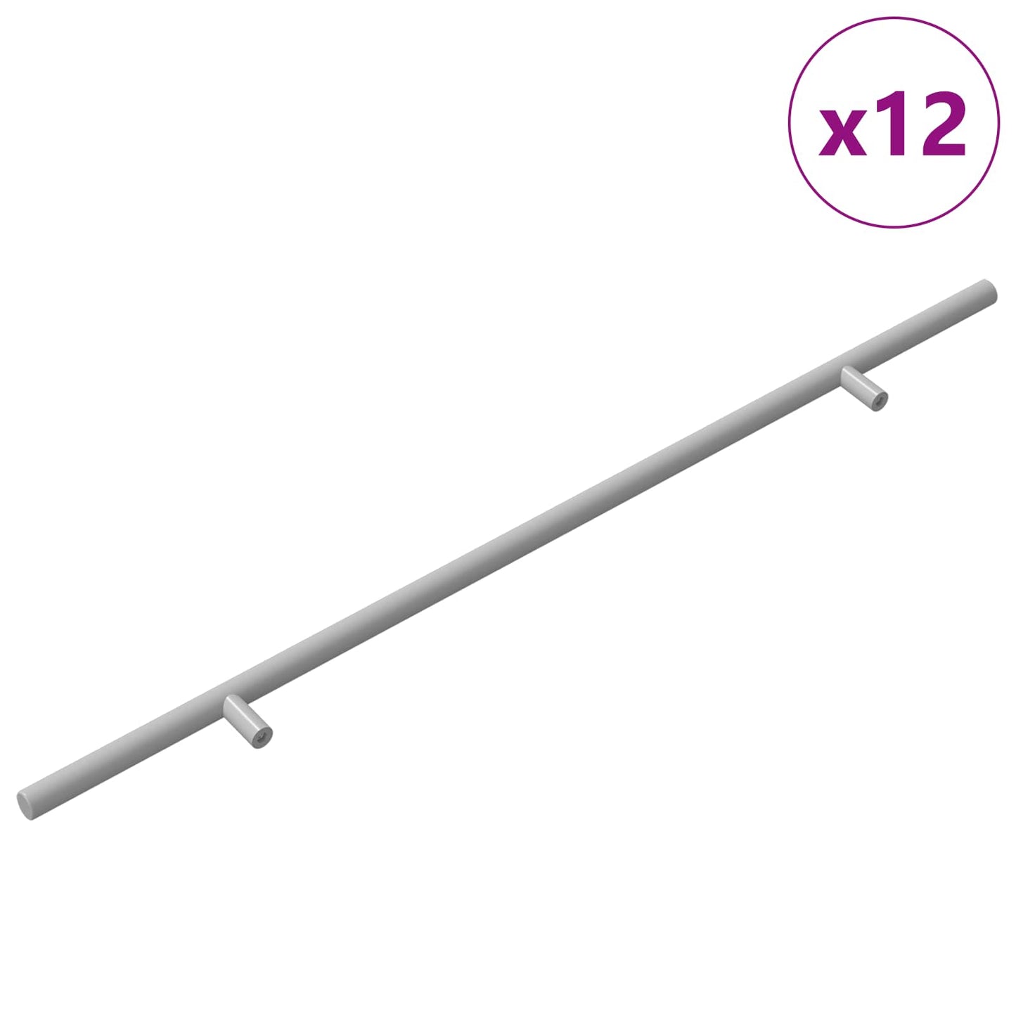 Griff 12 Stk. Silber 500 mm Stahl