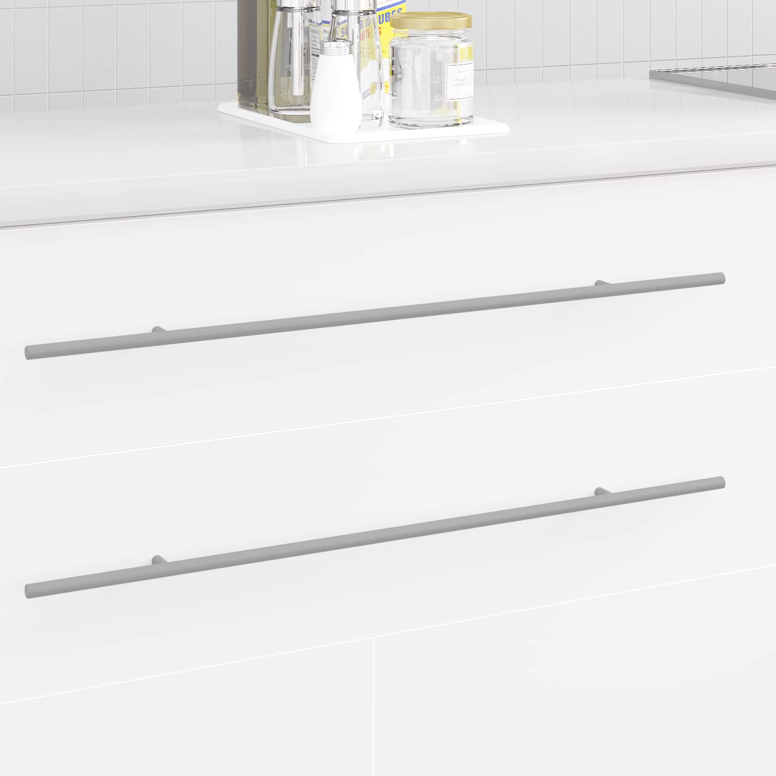 Schrankgriff 12 Stk. Silber 700 mm Edelstahl