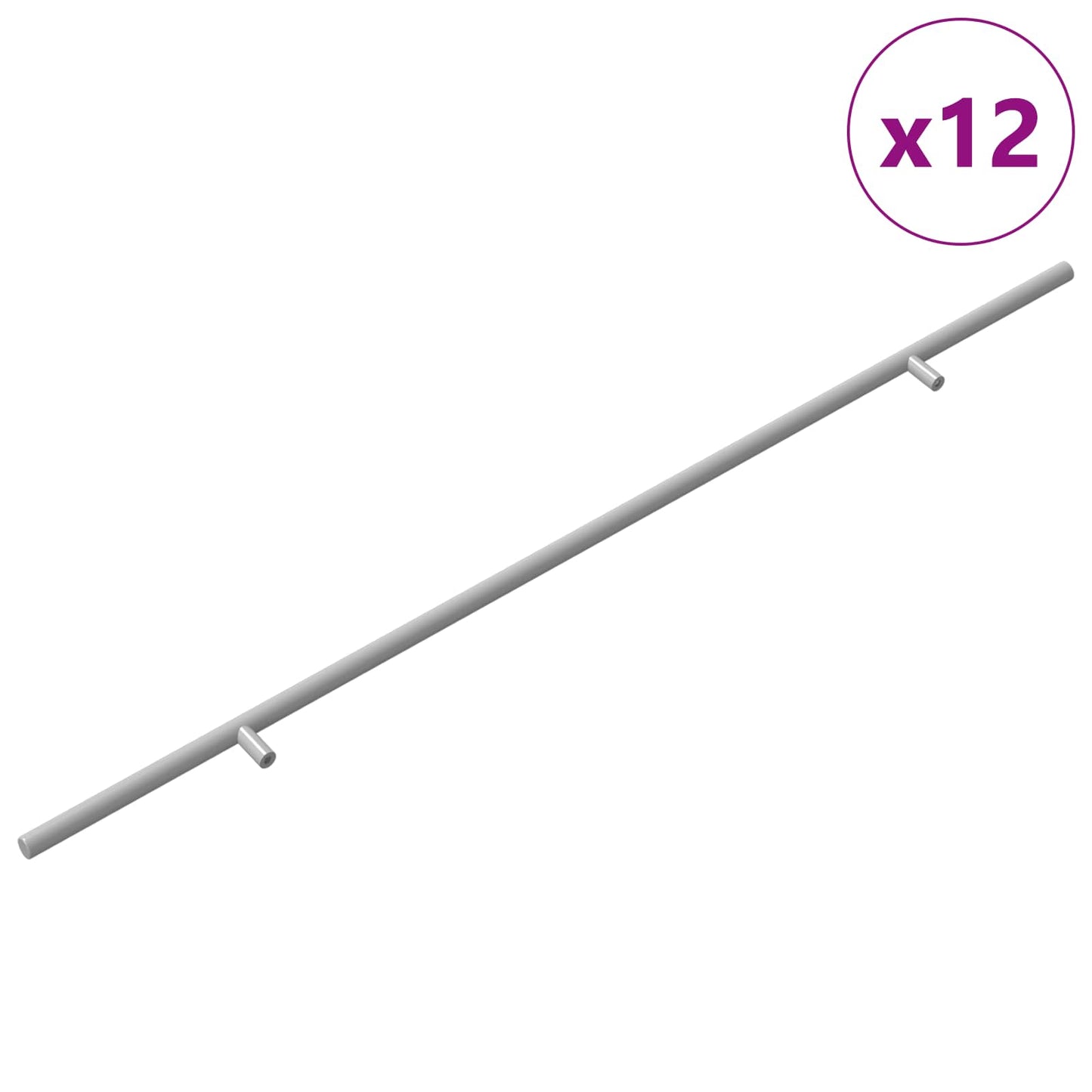 Schrankgriff 12 Stk. Silber 700 mm Edelstahl
