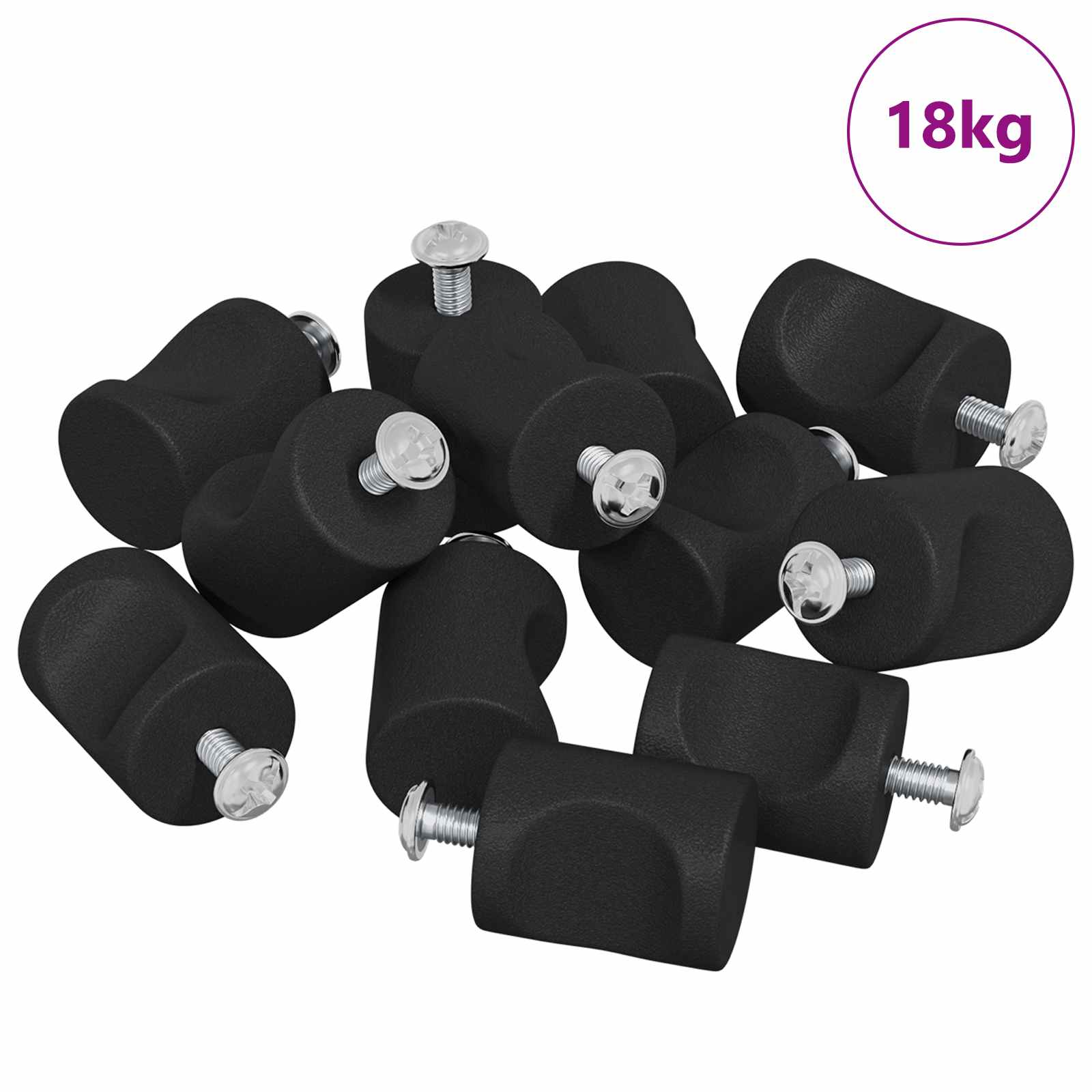 Schrankknöpfe 968 stk. Schwarz Eisen