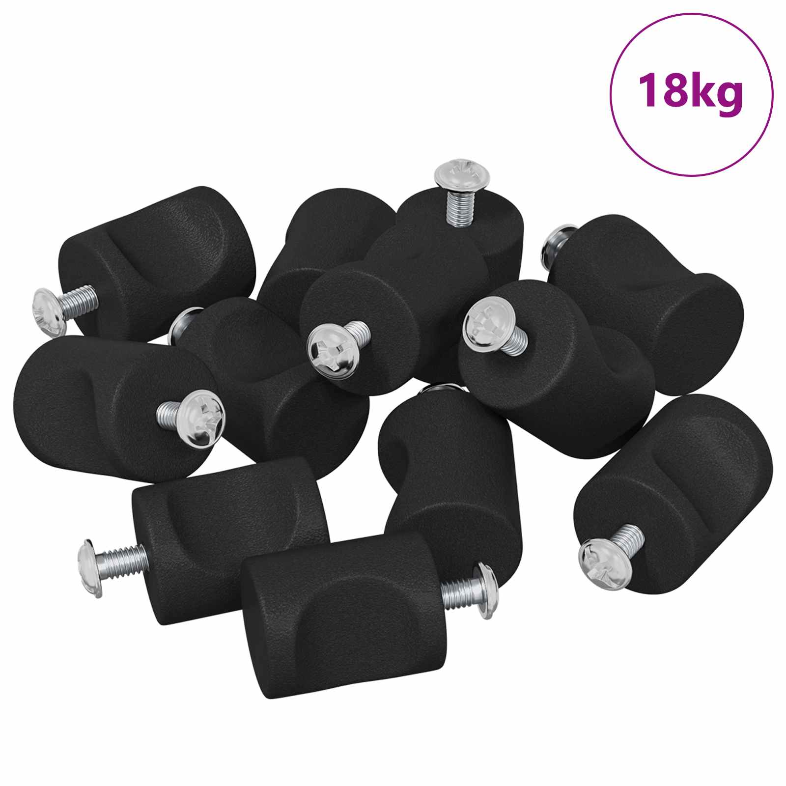 Schrankknopf 1011 stk. Schwarz Eisen