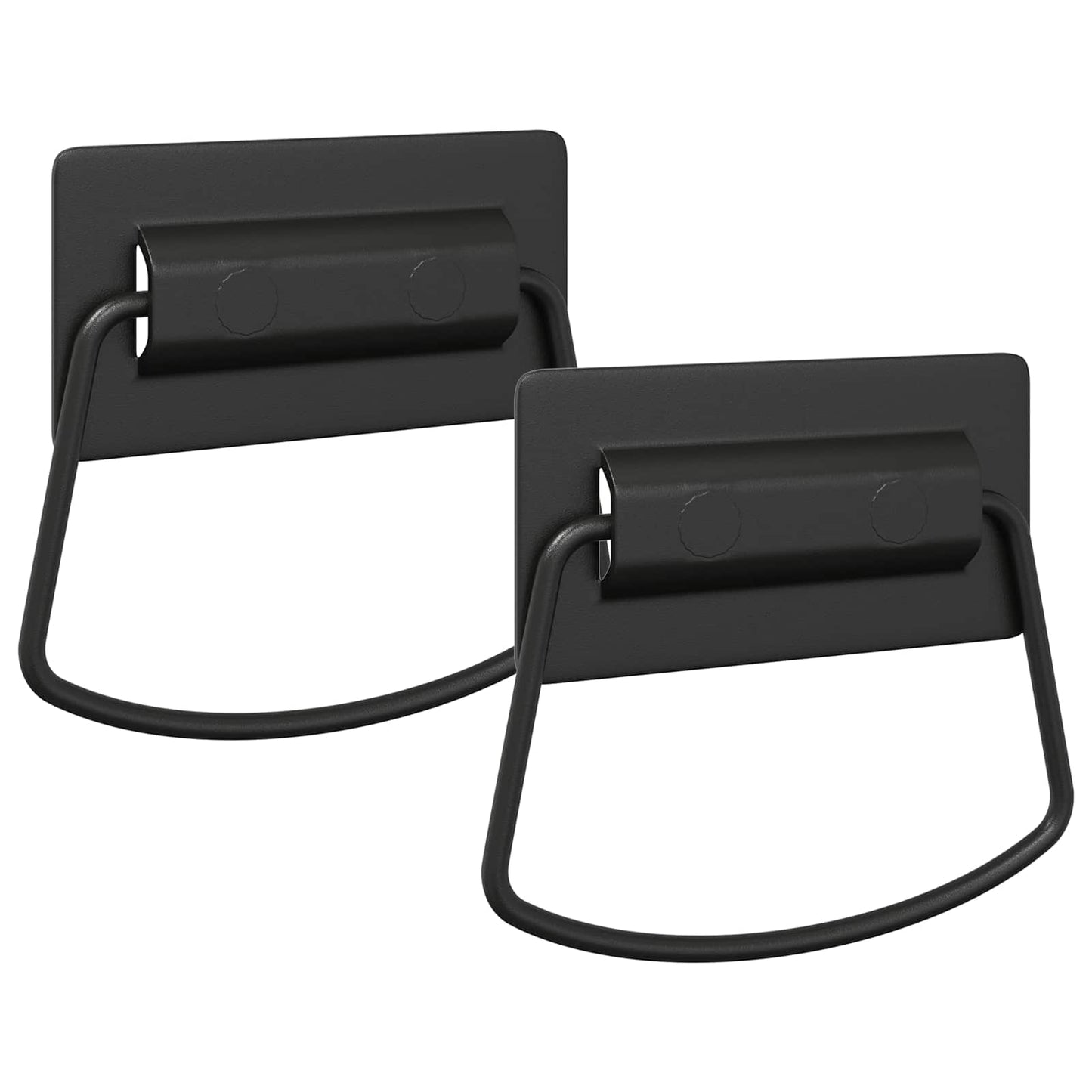 Schrankgriffe 2 stk. Schwarz 85 x 45 mm Metall