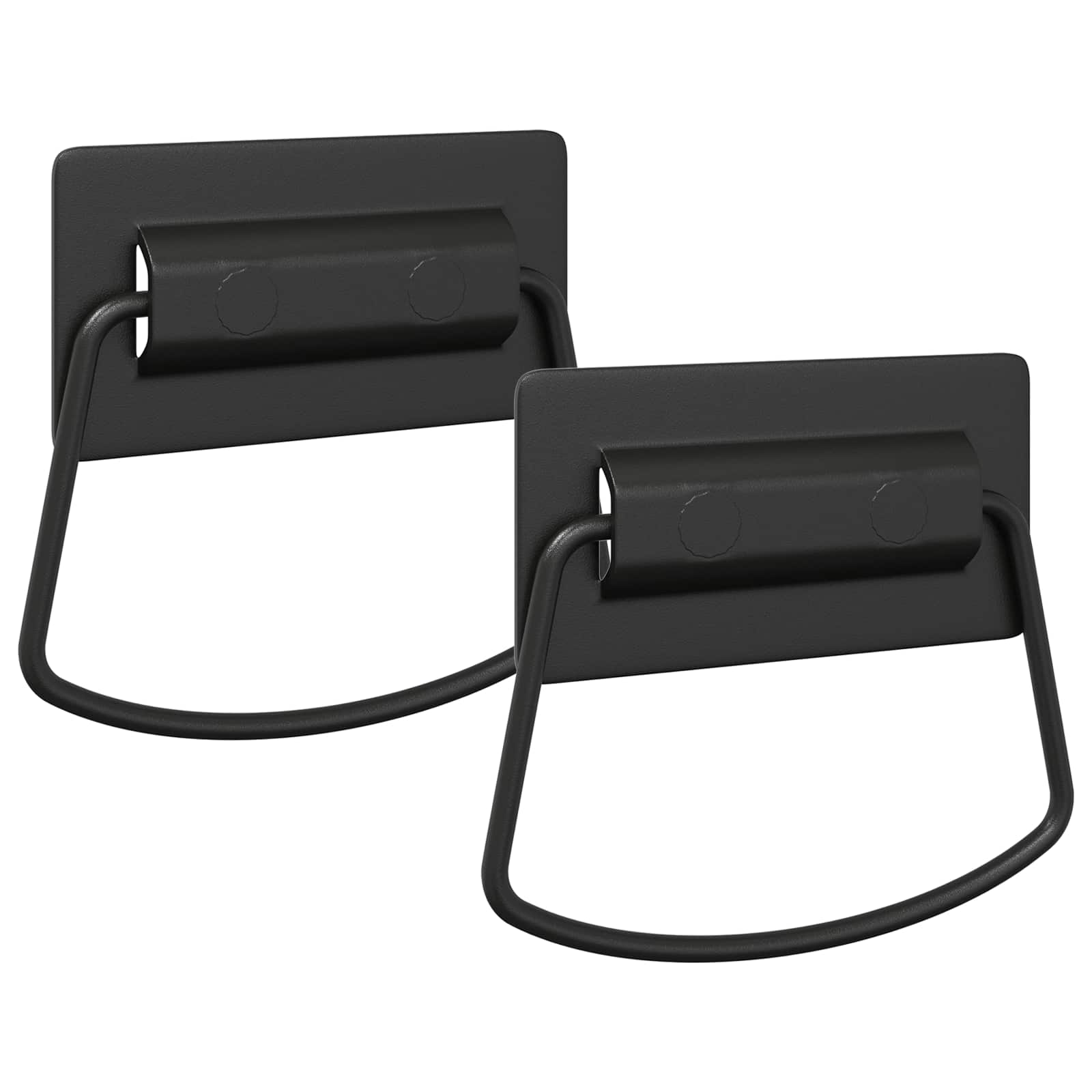 Schrankgriffe 2 stk. Schwarz 85 x 45 mm Metall