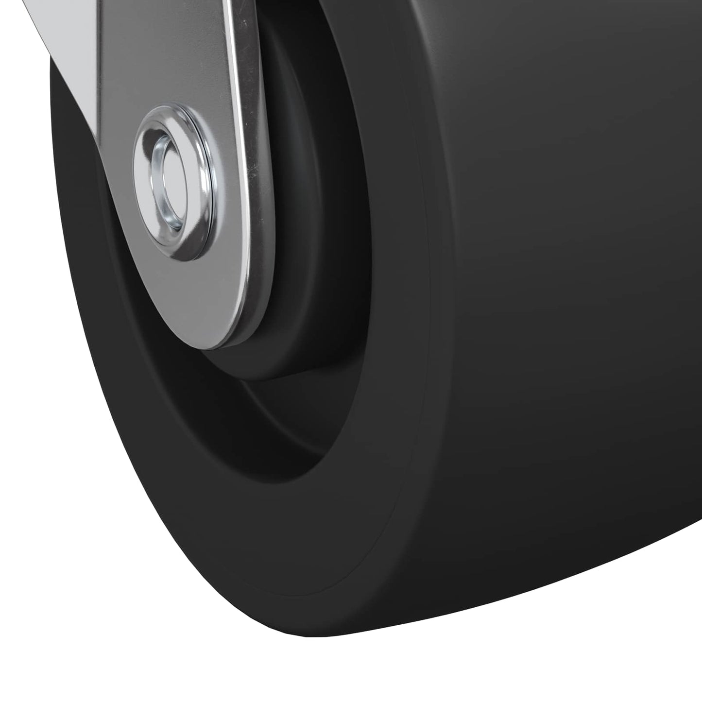 Bockrolle 2 Stk. Schwarz und Silber 50,7 x 50,7 x 24,4 mm