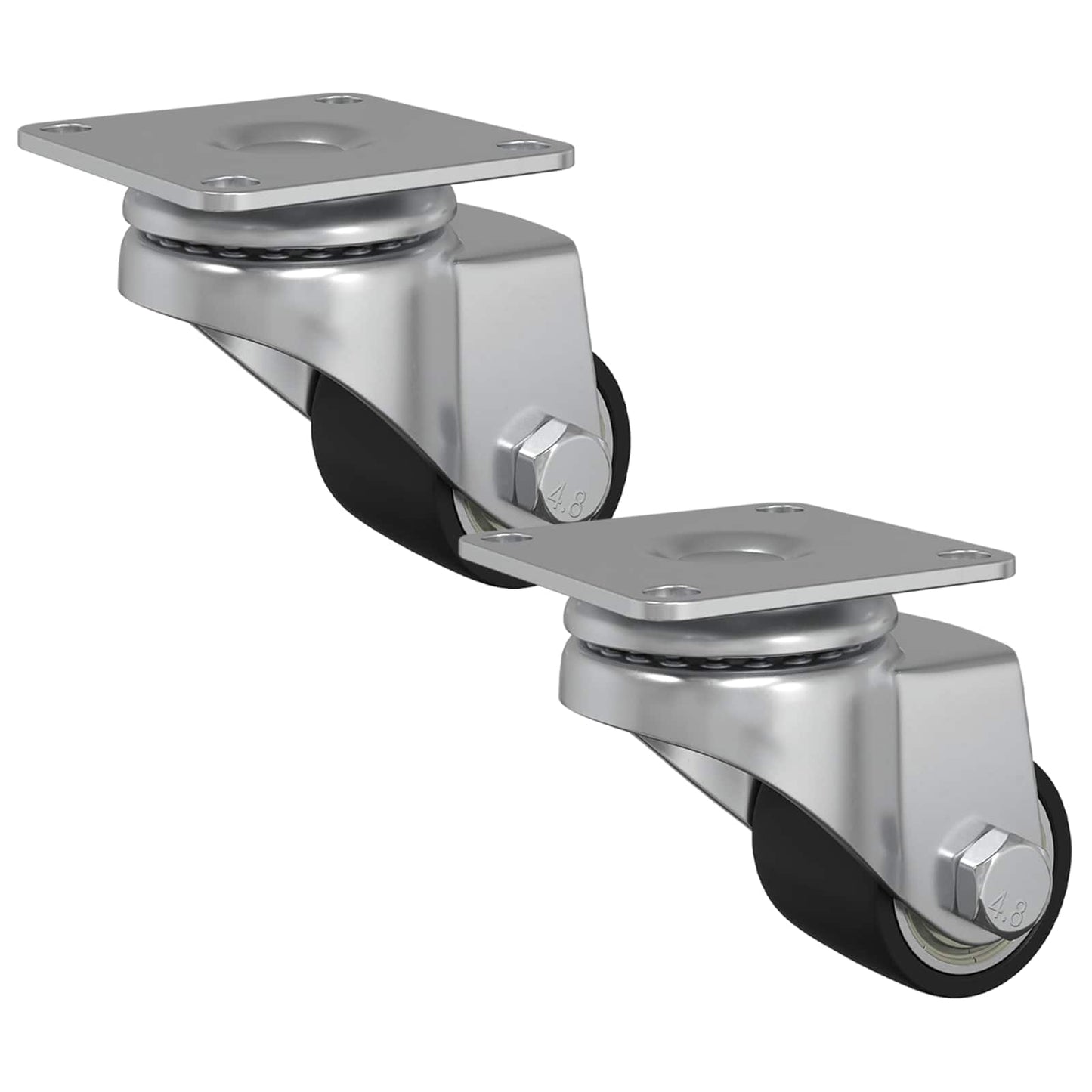 Bockrolle 2 Stk. Silber 44,1 x 44,1 x 1,95 mm Nylon