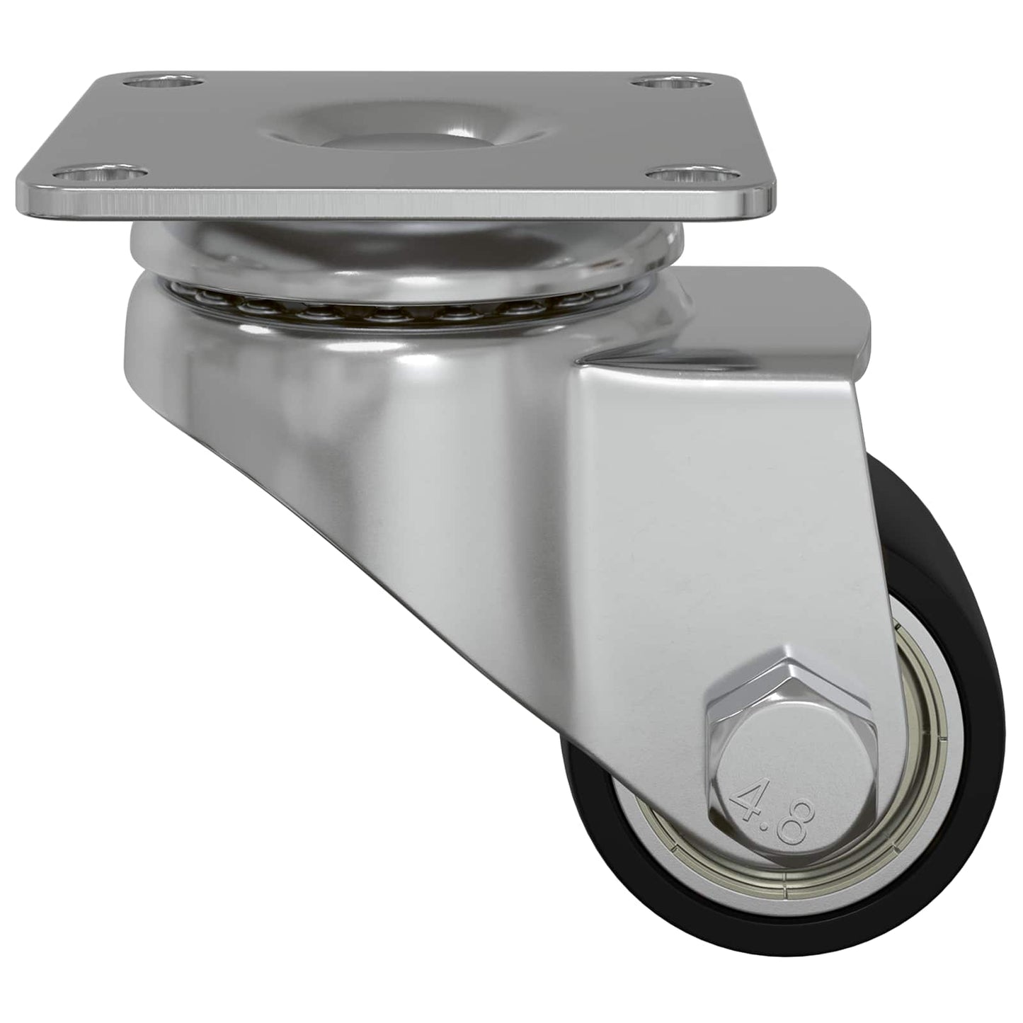 Bockrolle 2 Stk. Silber 44,1 x 44,1 x 1,95 mm Nylon