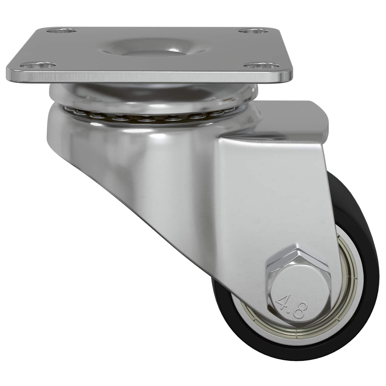 Bockrolle 2 Stk. Silber 44,1 x 44,1 x 1,95 mm Nylon