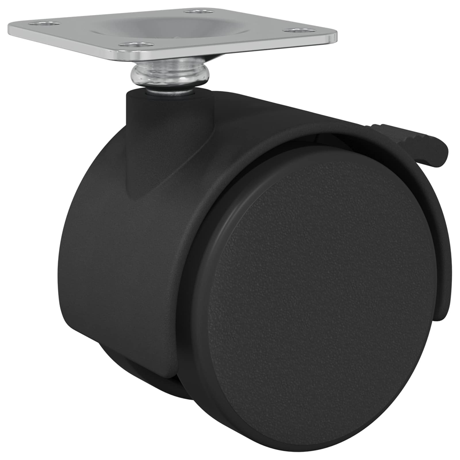 Rolle 2 Stk. Schwarz 39,5 x 39,5 x 37,8 mm
