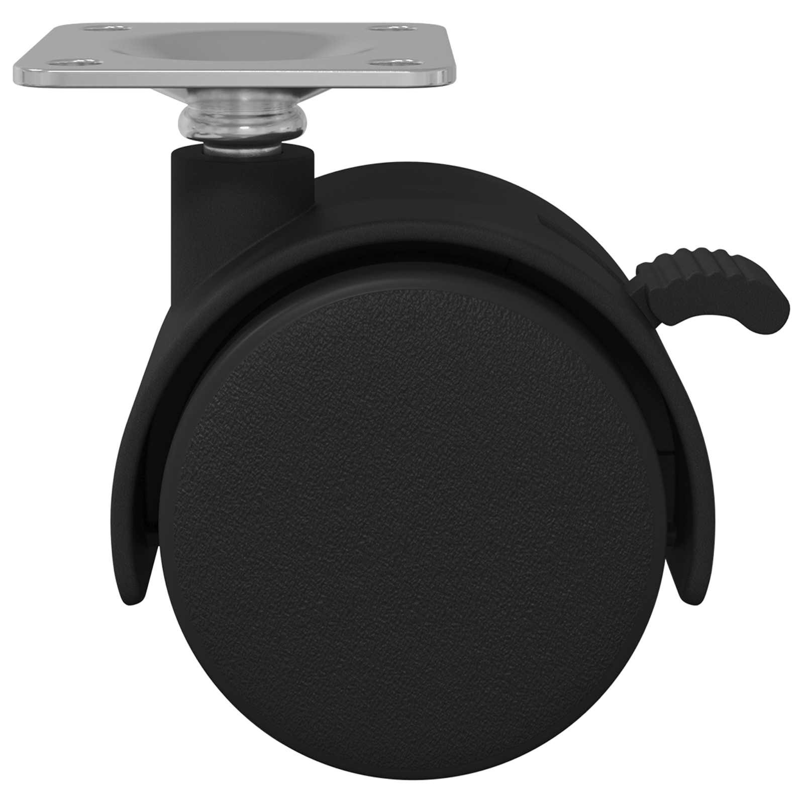 Rolle 2 Stk. Schwarz 39,5 x 39,5 x 37,8 mm