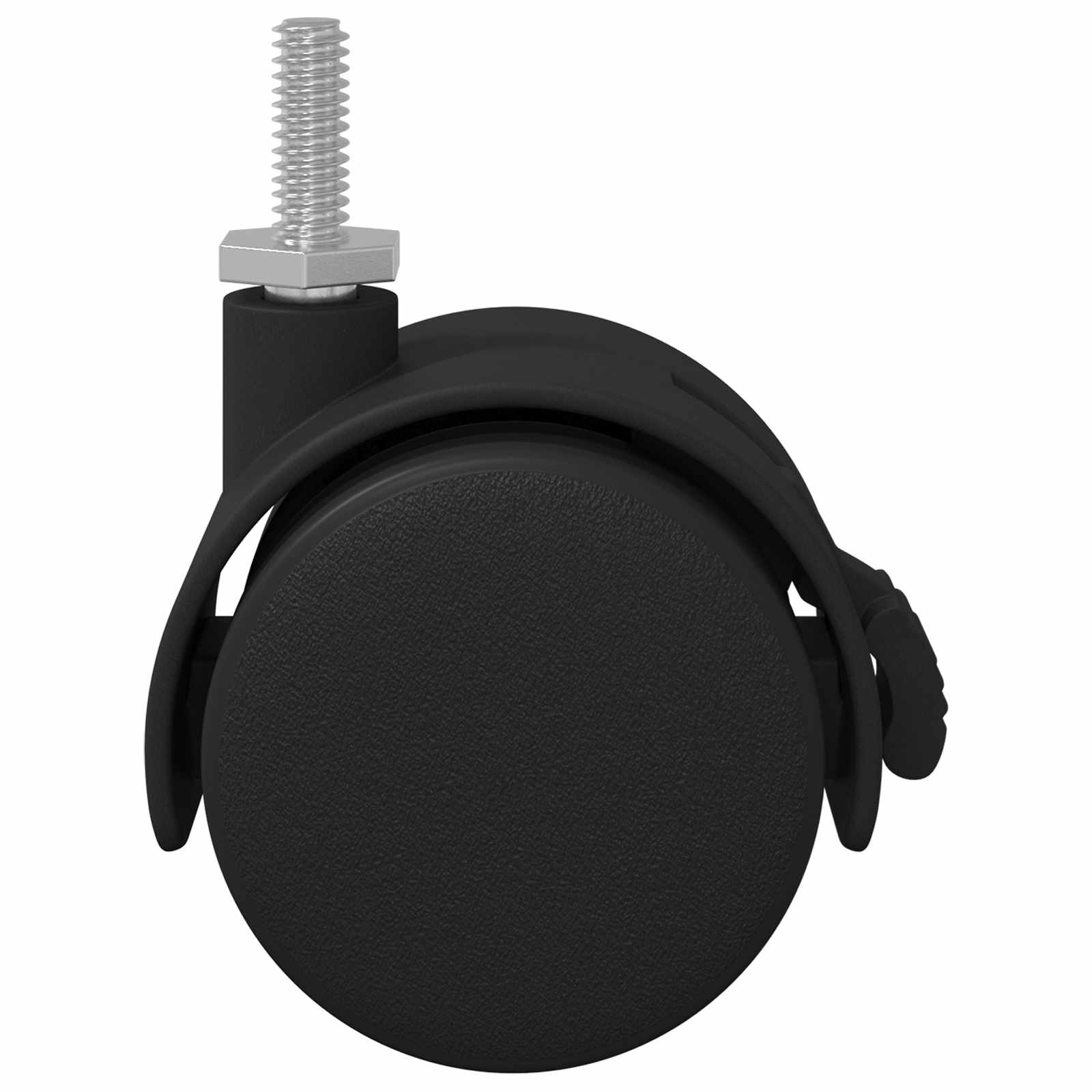 Bockrolle 2 Stk. Schwarz und Silber 40,1 x 40,1 x 37,8 mm