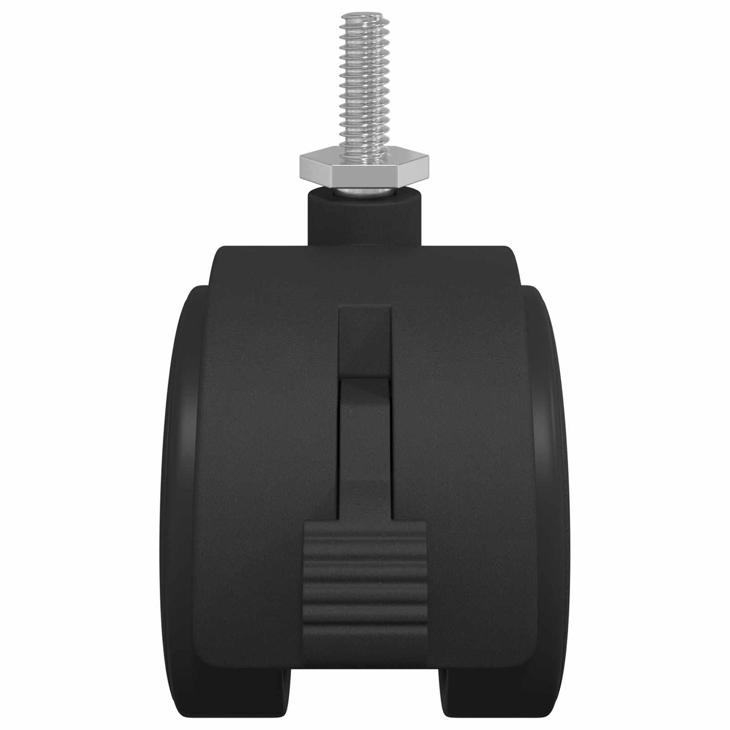 Bockrolle 2 Stk. Schwarz und Silber 40,1 x 40,1 x 37,8 mm
