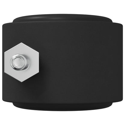 Rollen 12 Stk. Schwarz 40,1 x 37,8 mm PP und Eisen