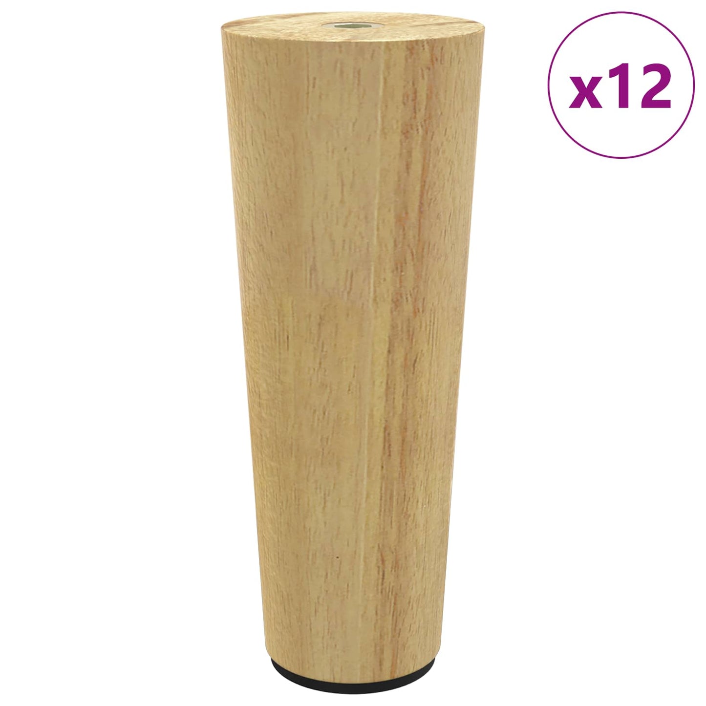 Möbelbeine 12 Stk. Braun Ø 44 x 100 mm Massives Eukalyptus Holz
