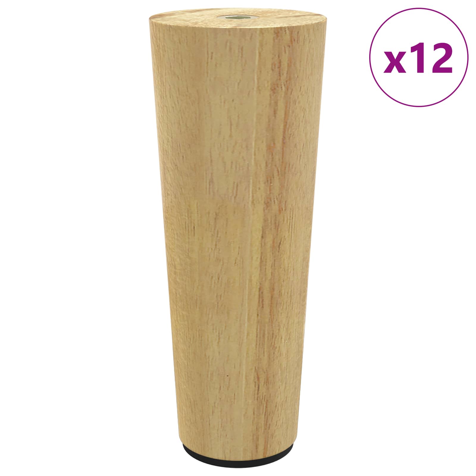 Möbelbeine 12 Stk. Braun Ø 44 x 100 mm Massives Eukalyptus Holz