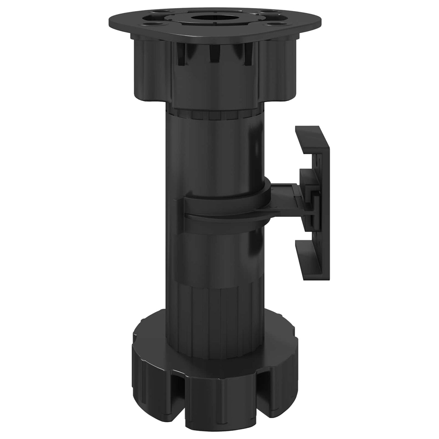 Möbelbeine Verstellbar 2 Stk. Schwarz 46 x 46 x 128 mm PP